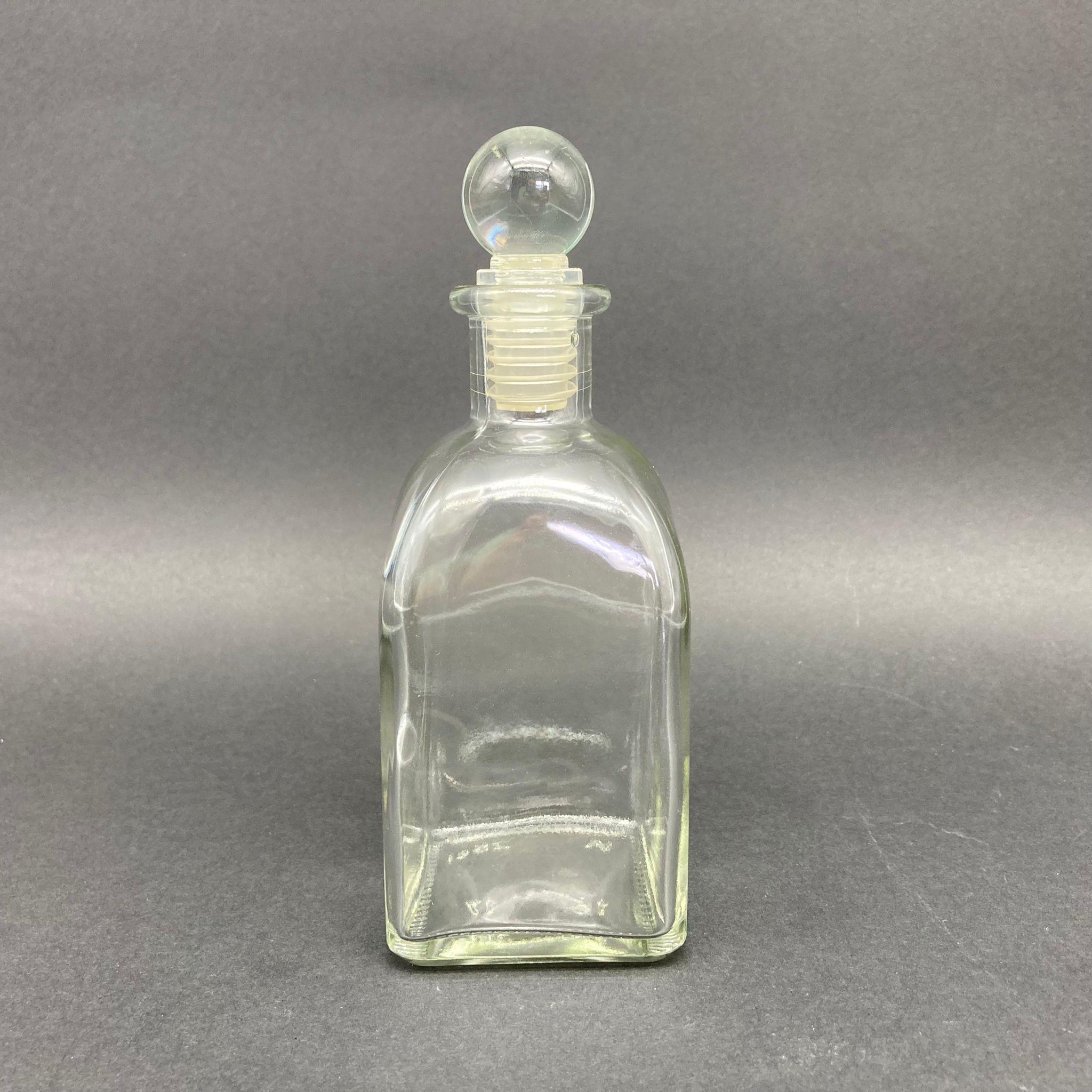 250 CC FRASK KÖŞELİ CAM ESANS ŞİŞESİ - 250 ML FRASK ESANS - PARFÜMERİ ŞİŞESİ - CAM TIPALI TAKIM