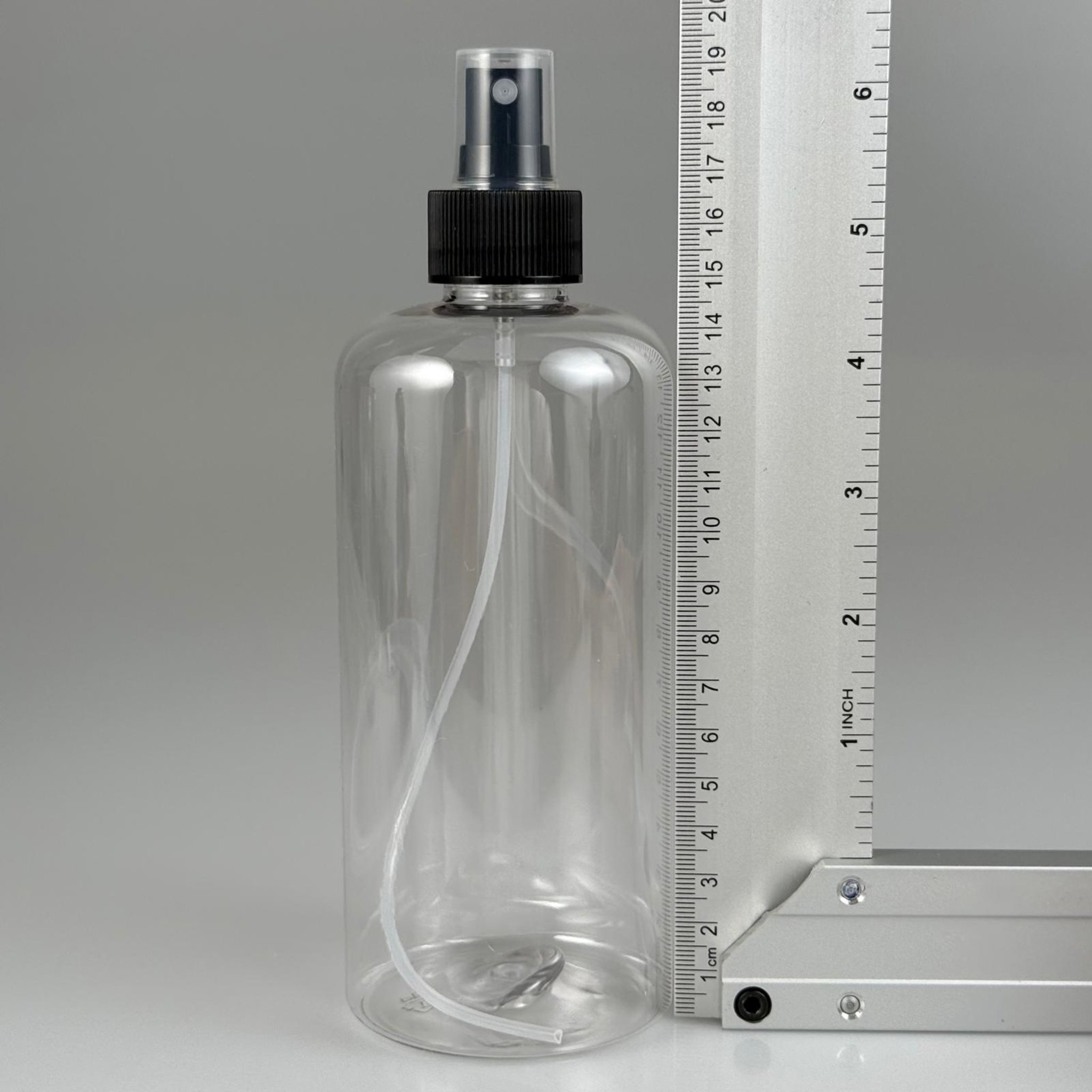 500 CC UZUN SİLİNDİR PET ŞİŞE KALIN (26 GR) - SİYAH PARMAK SPREYLİ - 500 ML PET ŞİŞE