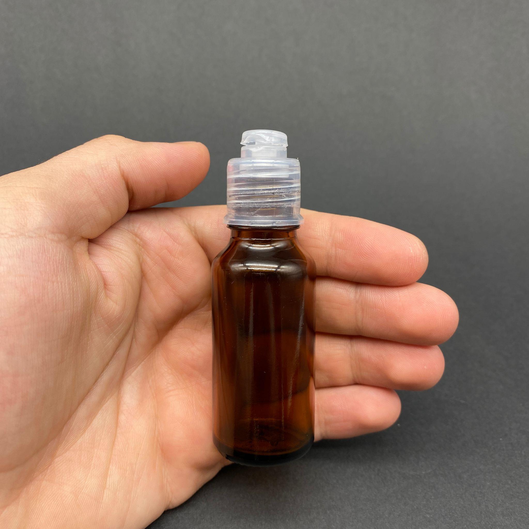 20 CC KAHVERENGİ CAM ŞİŞE - AKITICILI FLİPTOP KAPAKLI - 20 ML AMBER STANDART CAM ŞİŞE
