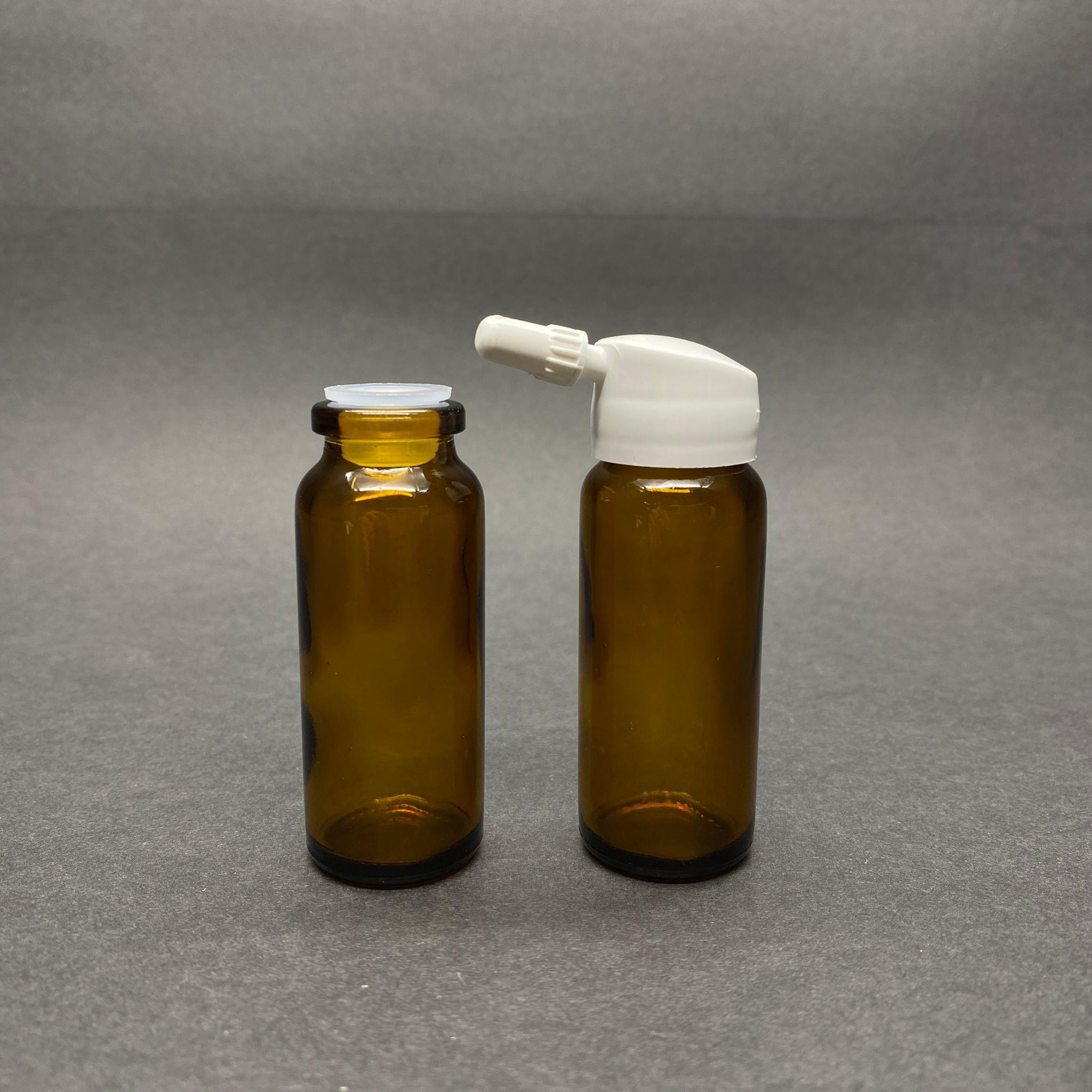 15 CC AMBER FLAKON PENİSİLİN ŞİŞESİ - BEYAZ TANK DAMLALIKLI - PLASTİK TIPALI - 15 ML DAMLALIKLI CAM ŞİŞE