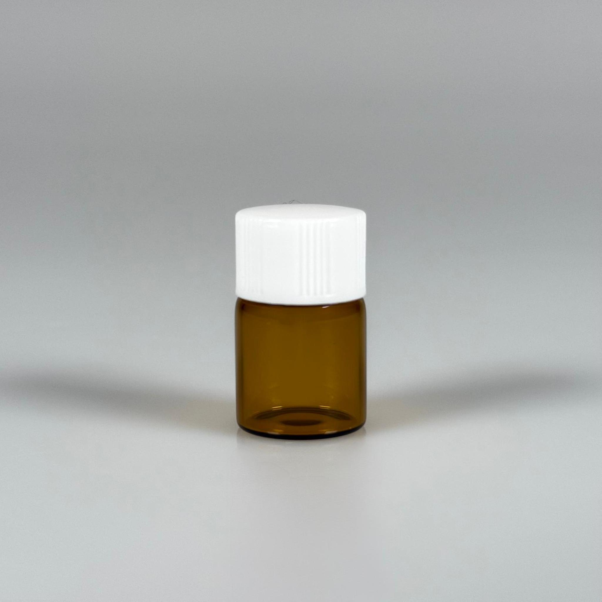 2 CC AMBER CAM ŞİŞE - BEYAZ KAPAKLI - 2 ML KAPAKLI CAM ŞİŞE