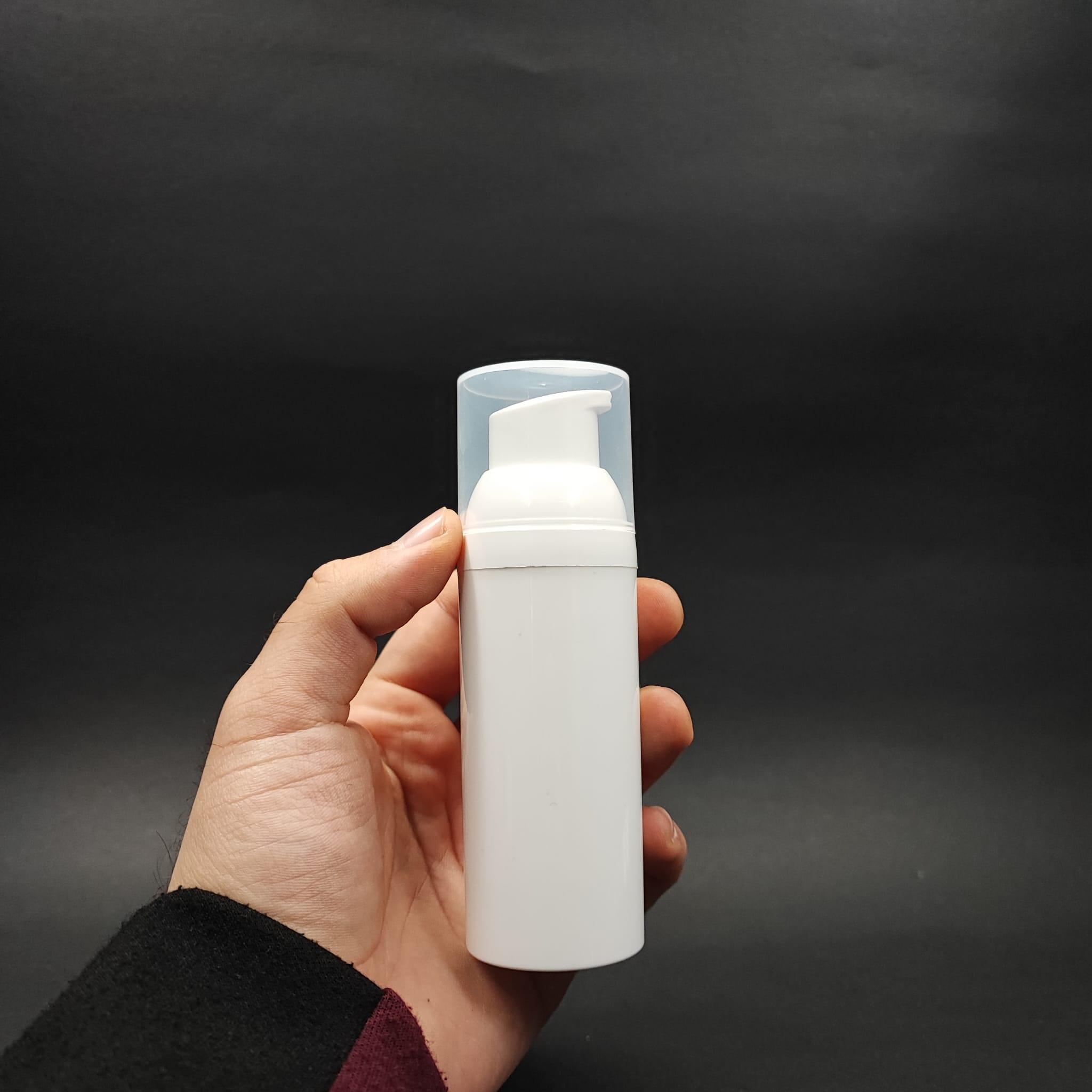 BOŞ KREM VE LOSYON ŞİŞESİ 50 ML BOŞ AİRLESS ŞİŞE - HAVASIZ POMPALI BEYAZ AİRLESS ASANSÖR ŞİŞE - GÜNEŞ KREMİ , TONİK VB AMBALAJI