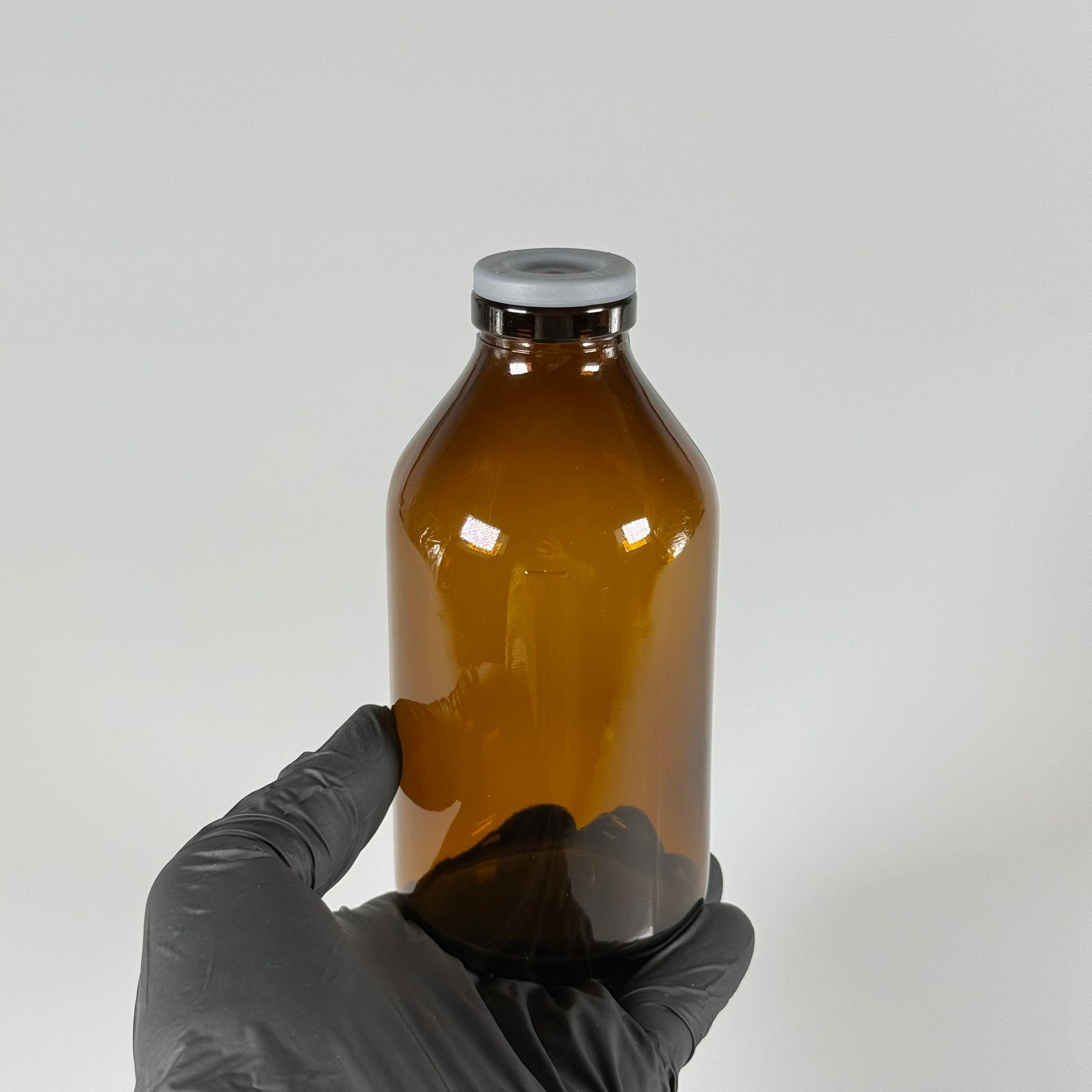 250 CC AMBER KAHVERENGİ CAM SERUM ŞİŞESİ - 32 AĞIZ  KAUÇUK BUTİL TIPALI TAKIM - 250 CC BOŞ SERUM ŞİŞESİ - TİP 2 İLACA ECZAYA  UYGUN