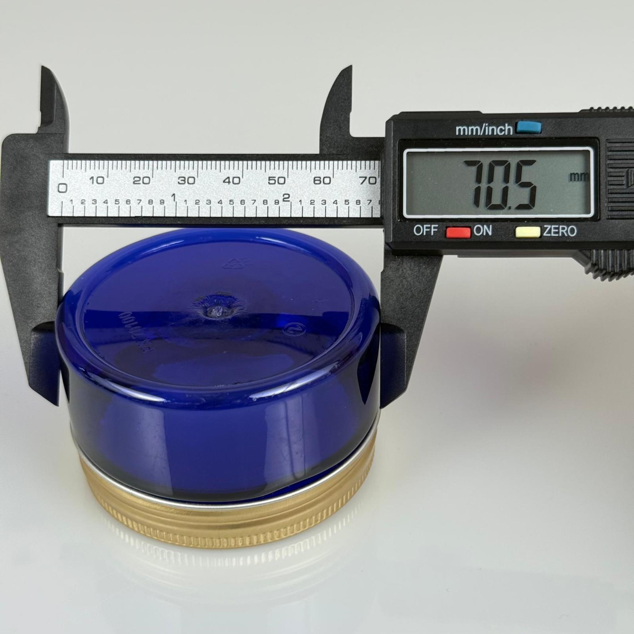 100 ML SERT PET KAVANOZ + GOLD METAL KAPAK + İÇ TIPA - 100 CC KALIN MAVİ PLASTİK KAVANOZ GOLD METAL KAPAKLI İÇ TIPALI TAKIM - KREM KAVANOZLARI