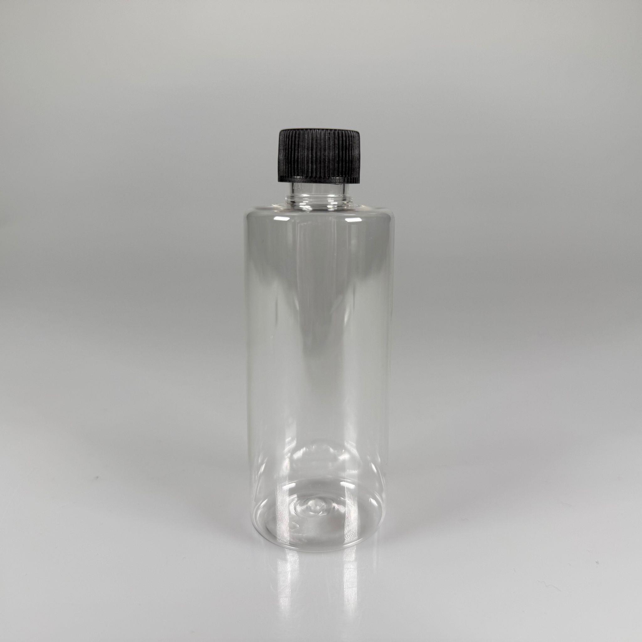 100 CC KÖPÜK CONTALI SİYAH KAPAKLI ŞEFFAF PET ŞİŞE - 100 ML PLASTİK ŞİŞE