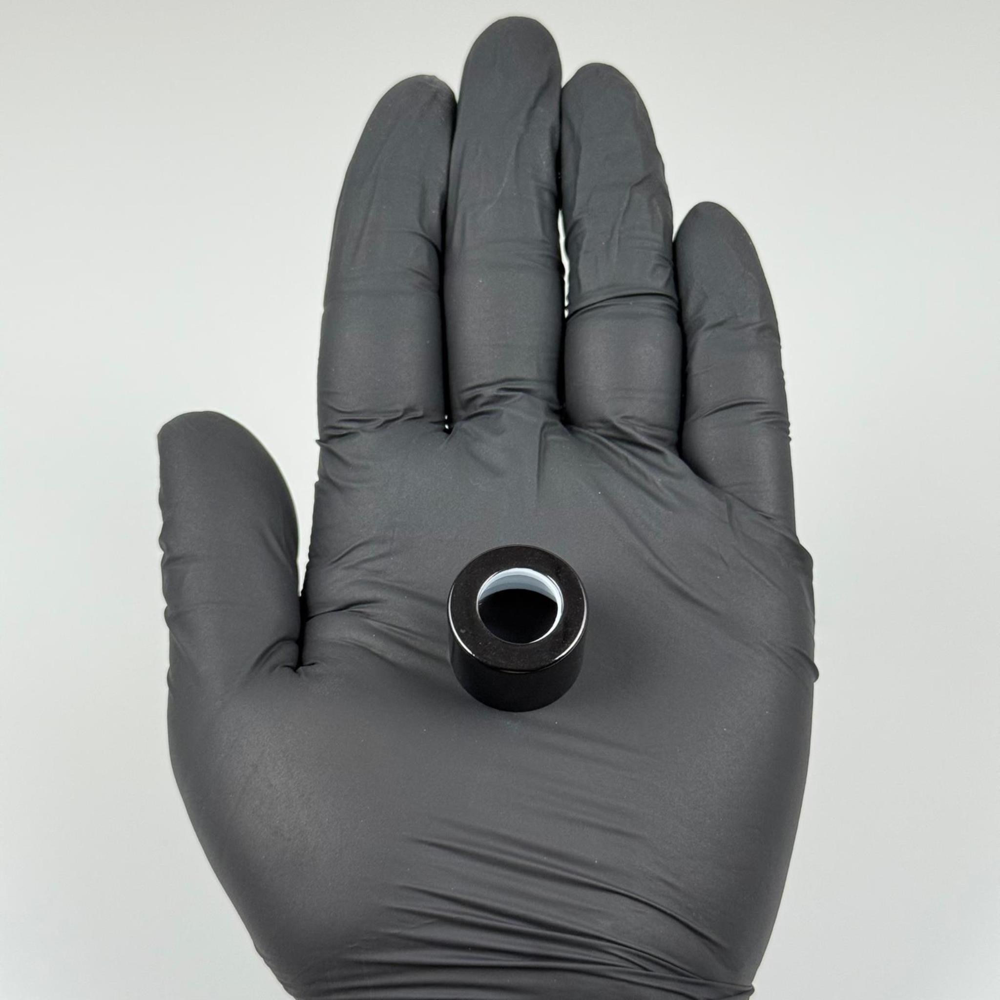 18 MM DELİKLİ SİYAH METALİK KAPLAMALI KAPAK (DAMLALIK İÇİN)