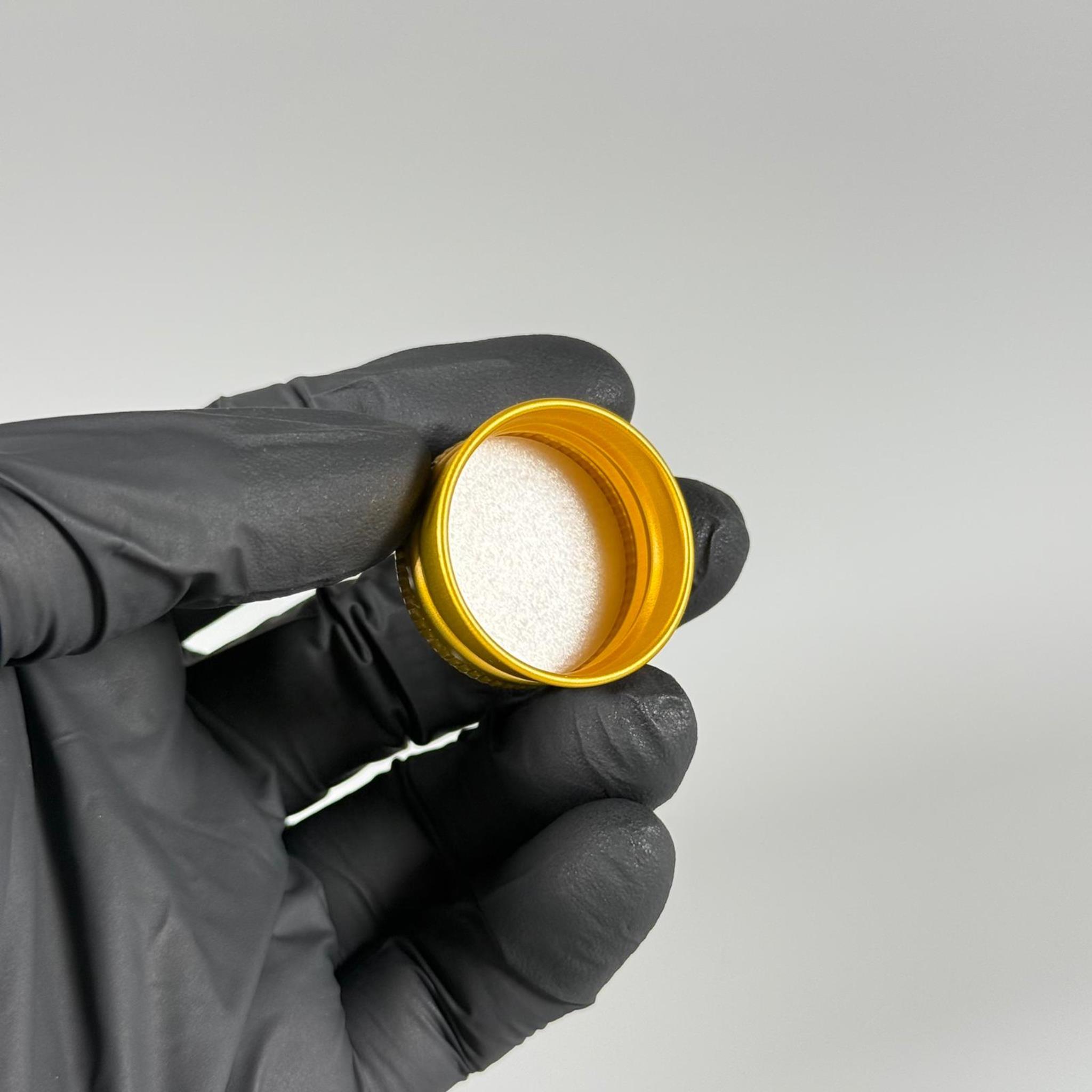 28 MM VİDALI GOLD ALÜMİNYUM METAL KAPAK SERT (COLD BREW ŞİŞE KAPAĞI - SOĞUK KAHVE ŞİŞESİ KAPAĞI)