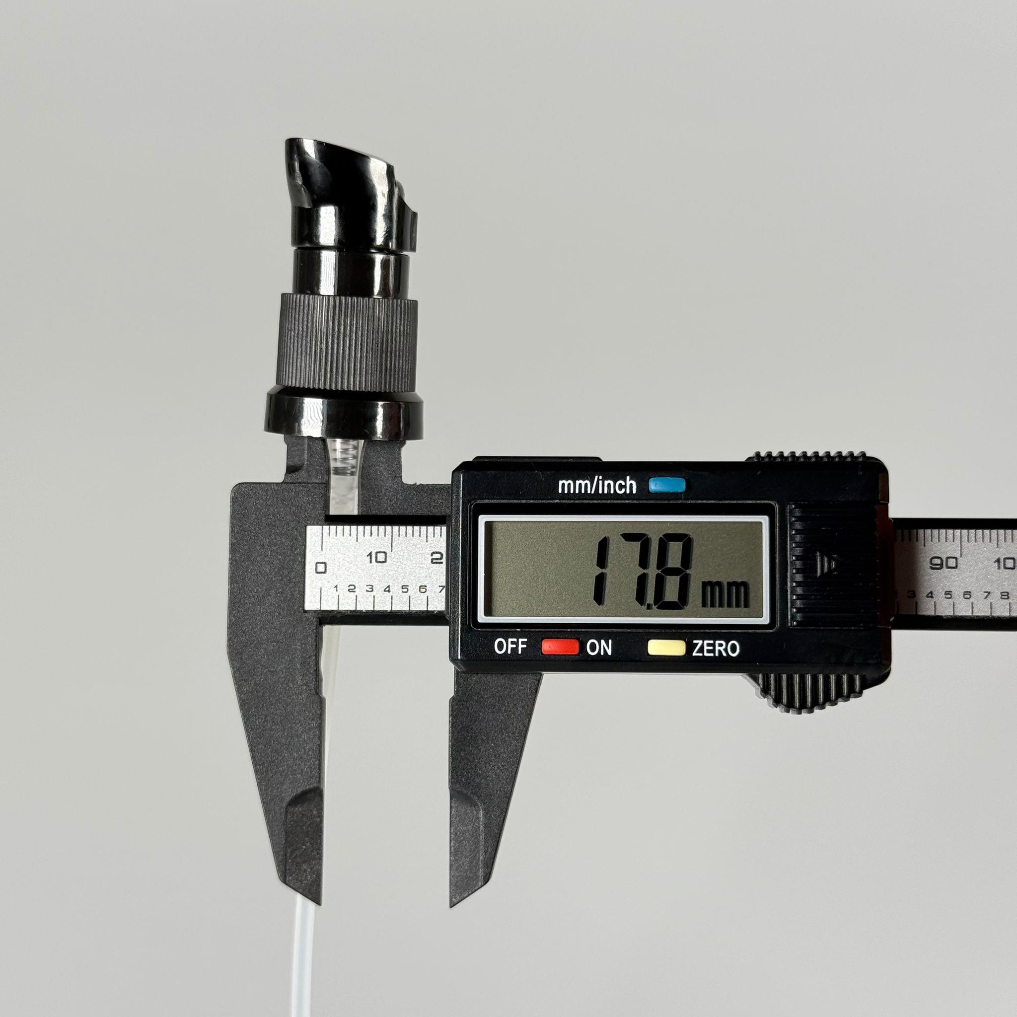 18 MM ETEKLİ LOSYON POMPASI SİYAH - 18 MM SERUM POMPASI (CAM ŞİŞELER İÇİN)