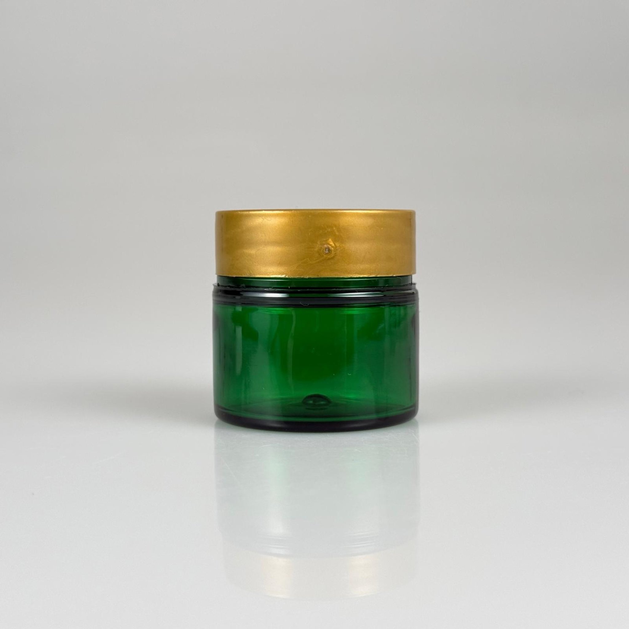 20 CC YEŞİL SERT PLASTİK KAVANOZ - 38 AĞIZ GOLD KAPAKLI - 20 ml KALIN LÜX Boş Krem, Balm, Peeling, Macun, Pasta, Aromaterapi ve Saç Maskesi Kabı