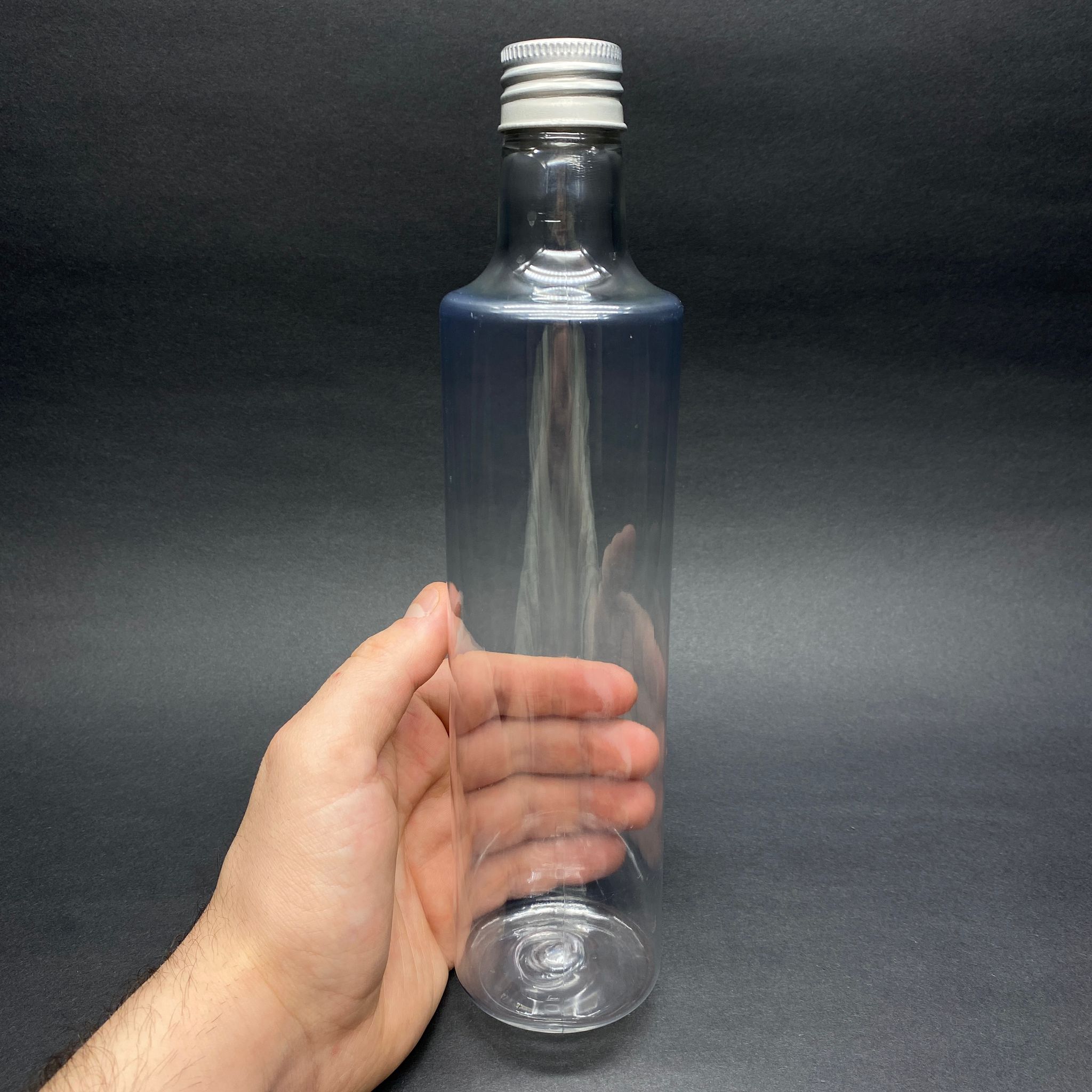 500 CC DORİKA SİLİNDİR PET ŞİŞE - CONTALI GÜMÜŞ METAL KAPAKLI - (60 GR) CAM GÖRÜNÜMLÜ SERT KALIN KIRILMAZ 500 ML SİLİNDİR PLASTİK ŞİŞE