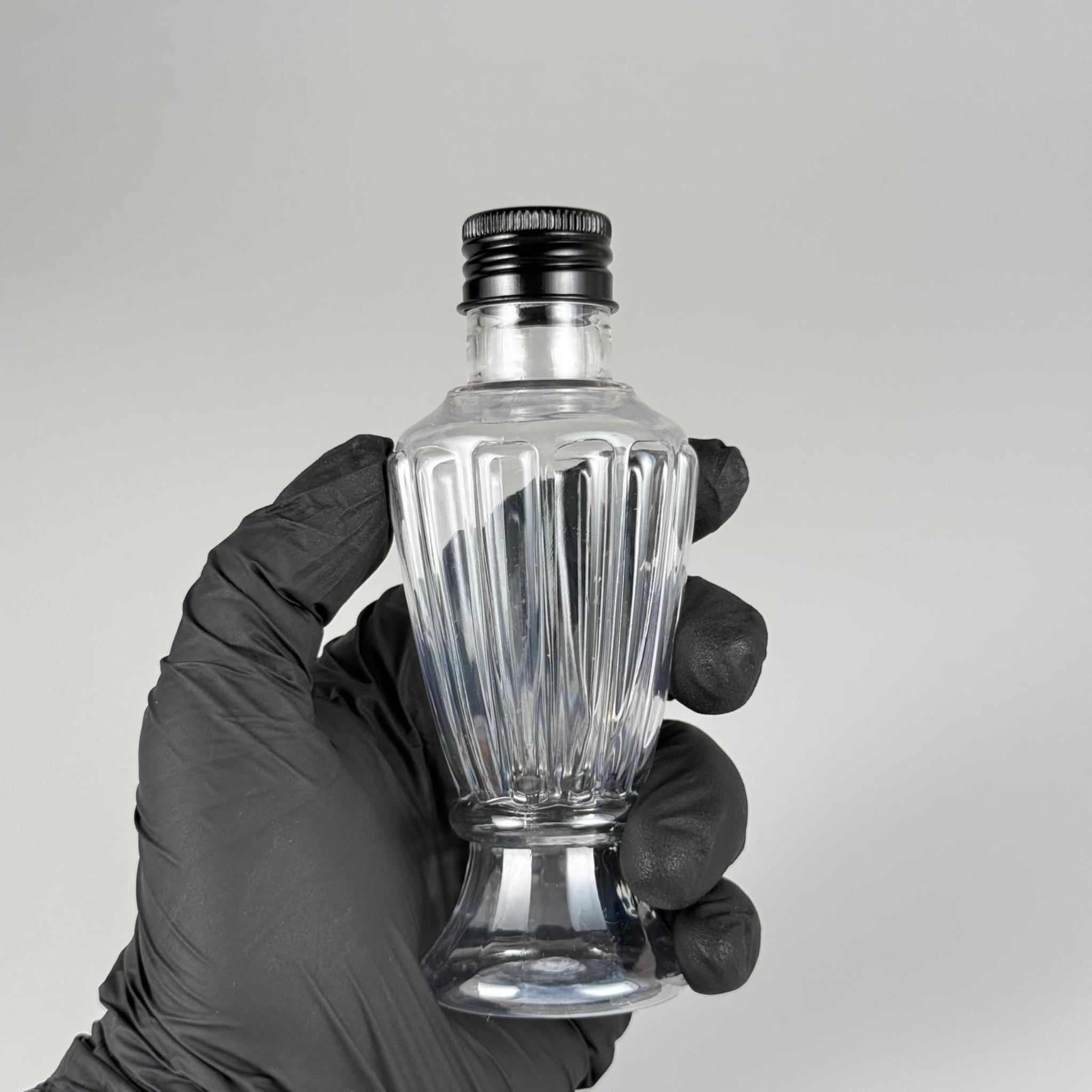 100 CC CAMPET VAZO HÜRREM KOLONYA ŞİŞESİ (24 AĞIZ) + KÖPÜK CONTALI SİYAH METAL ALÜMİNYUM KAPAKLI + KOLONYA TIPALI TAKIM - 100 ML KAPAKLI PLASTİK ŞİŞELER