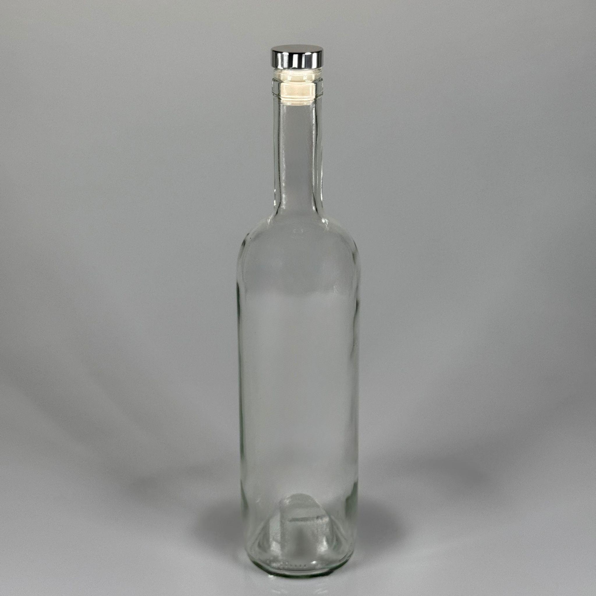 750 CC PAŞABAHÇE YAĞDANLIK ŞİŞESİ - GÜMÜŞ SENTETİK MANTAR TIPALI - 750 ML YAĞ ŞİŞESİ ŞEFFAF  - CAM ZEYTİNYAĞ ŞİŞESİ