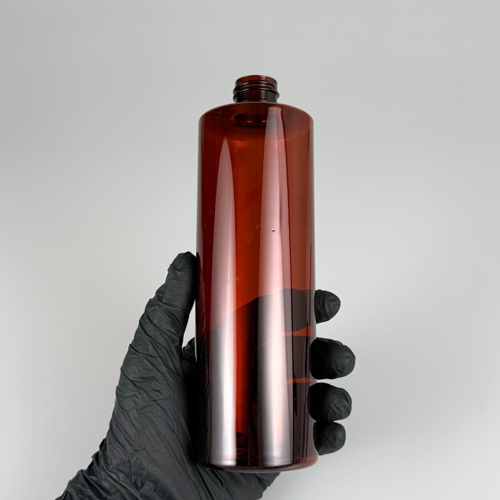 400 CC KÜT BOYUNLU SİLİNDİR PET ŞİŞE (30 GR) - KAPAKSIZ 24 AĞIZ - 400 ML PLASTİK ŞİŞE - AMBER