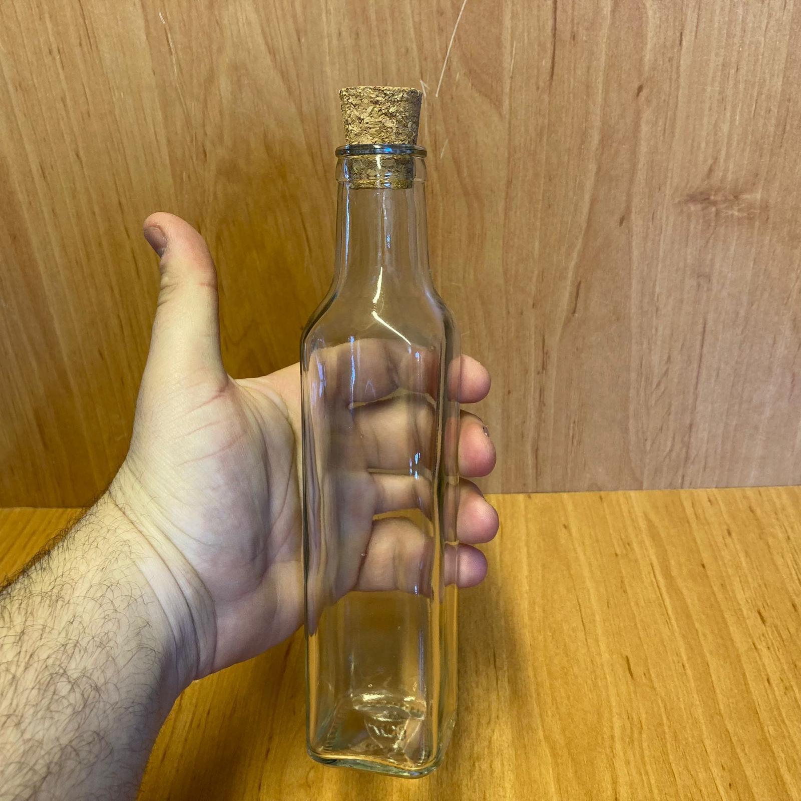 250 CC MANTAR TIPALI MARASKA CAM ŞİŞE - 250 ML KÖŞELİ MANTAR TIPALI CAM ŞİŞE