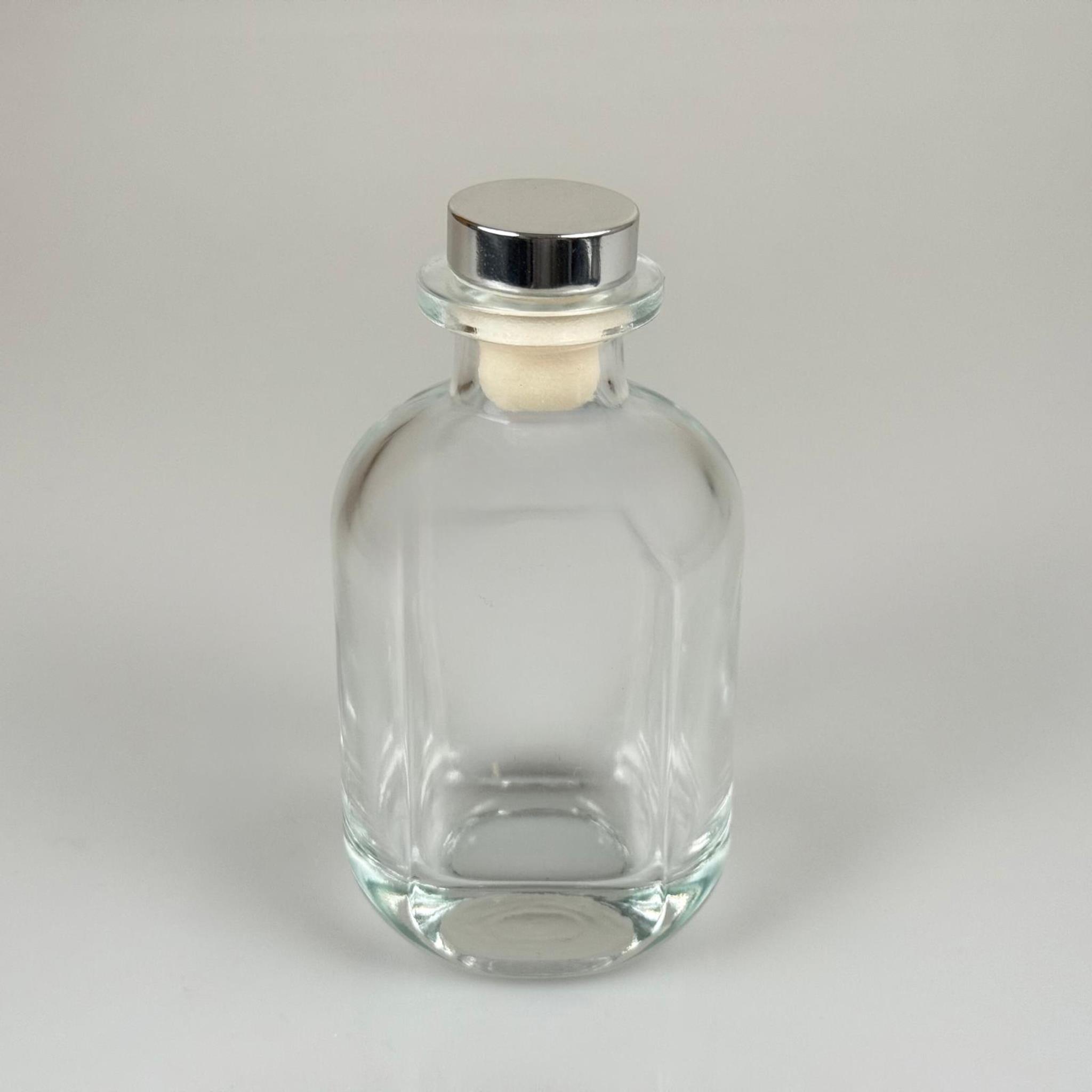 150 CC CAM BAMBU ODA KOKUSU ŞİŞESİ - 150 ML DİFFUSER CAM ŞİŞE + GÜMÜŞ MANTAR TIPA