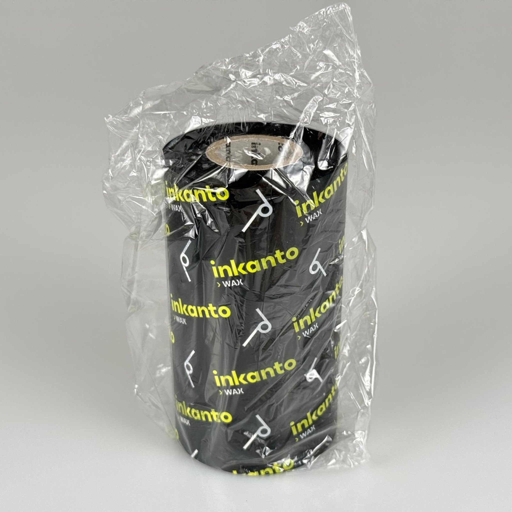 RİBON WAX 110 MM X 300 MT 1 TOP (300 MT) - Inkanto Wax Ribon 110 mm x 300 Metre - Siyah Barkod Yazıcı Ribonu