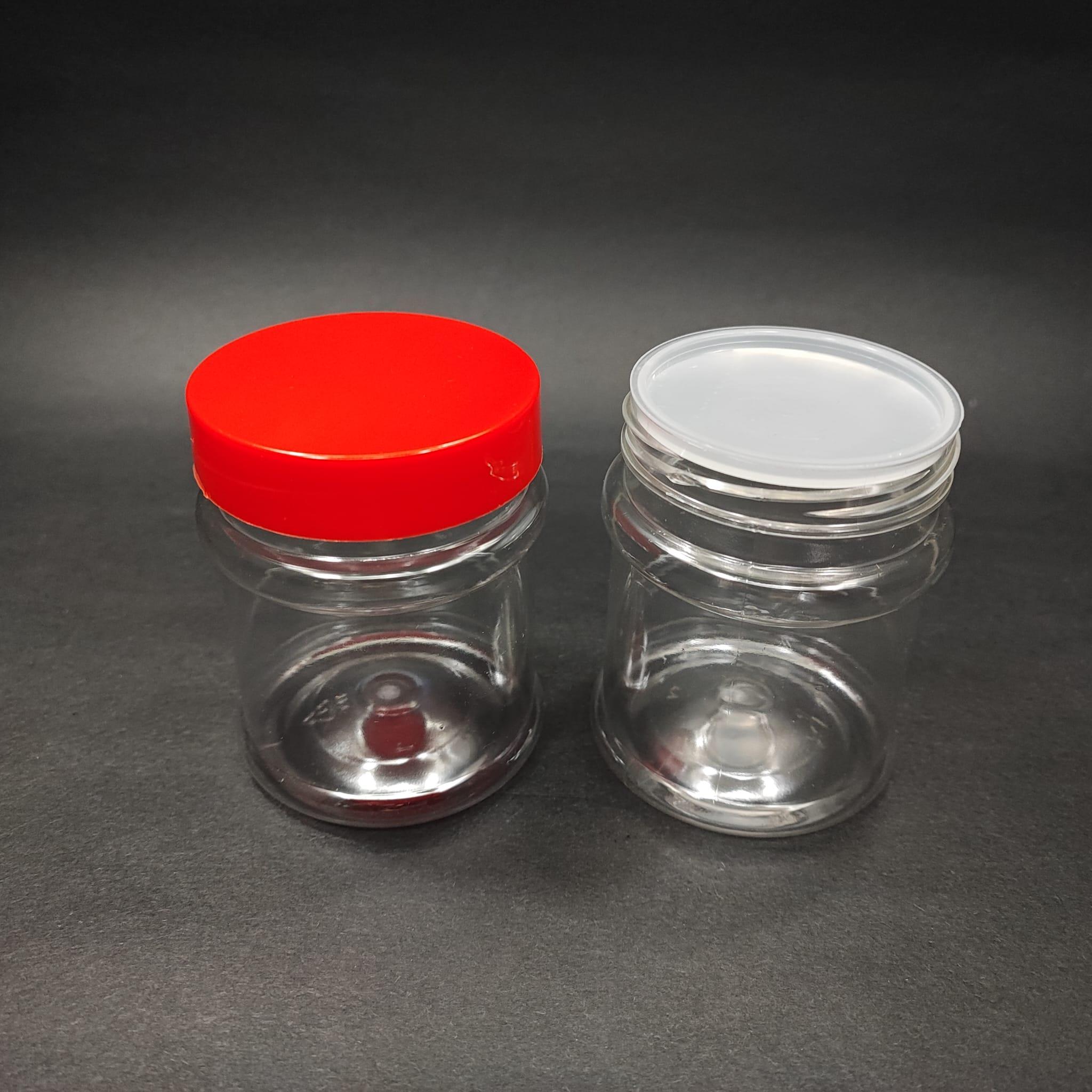 200 CC PET KAVANOZ - KIRMIZI KAPAKLI - İÇ TIPALI - 200 ML PLASTİK KREM KAVANOZU