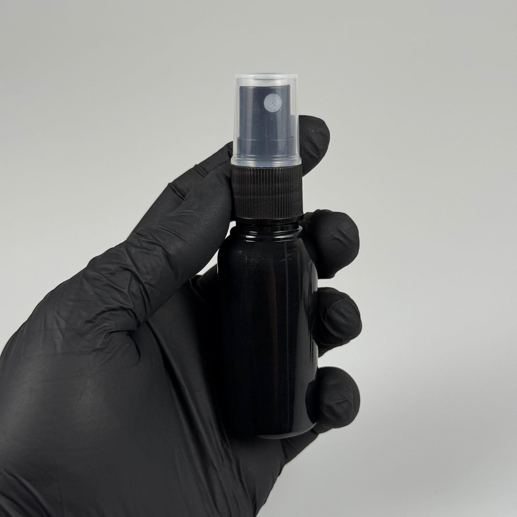 30 CC SİYAH PET ŞİŞE (8 GR) - SİYAH SPREYLİ - 30 ML SİYAH SERT PLASTİK ŞİŞE