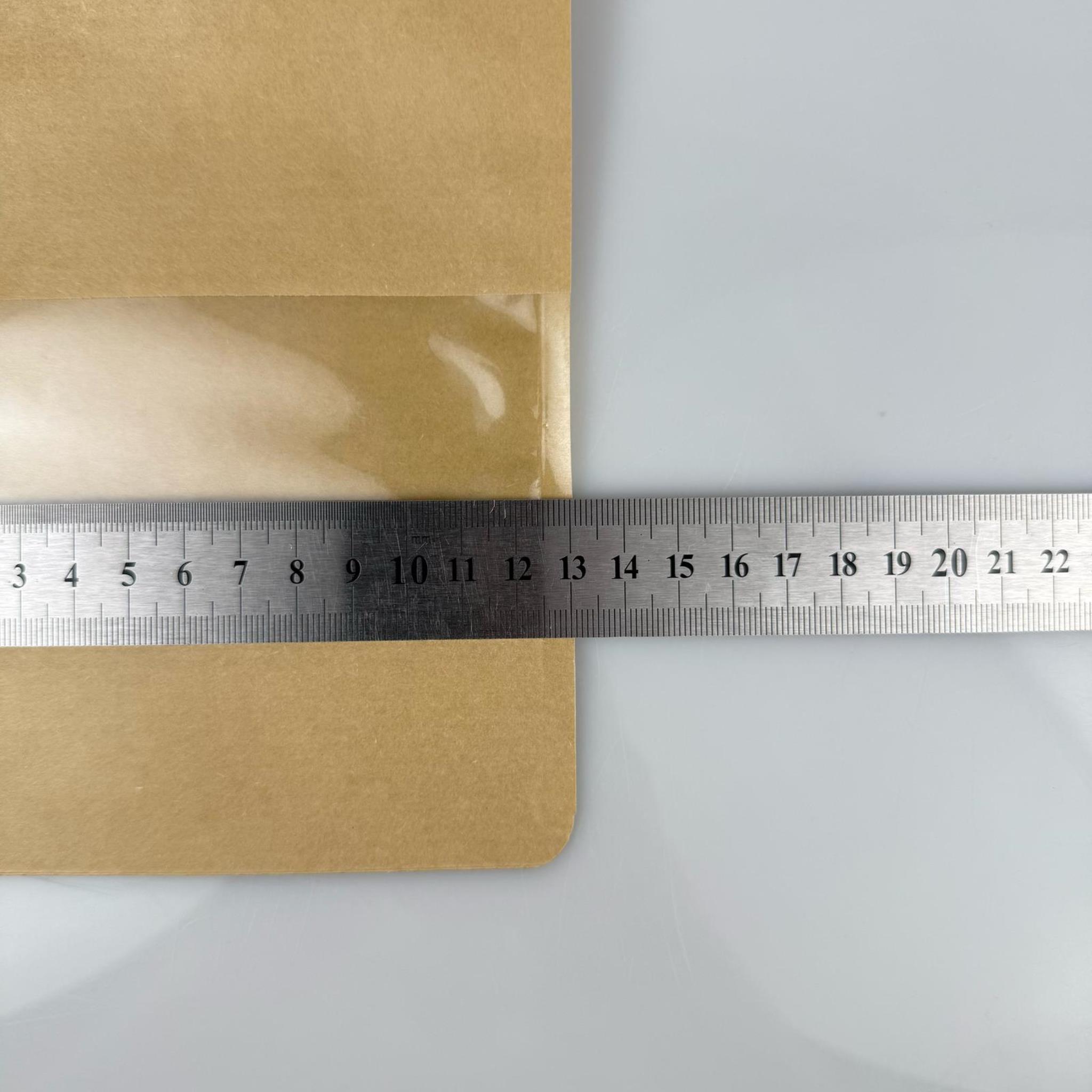 DOYPACK PENCERELİ - KRAFT AMBALAJ 13 X 22,5 CM - 250 GRAM - ÇEREZ, KURU KAHVE, KURUYEMİŞ, AKTAR VB İÇİN ÇITÇITLI KİLİTLİ KESE, KRAFT TORBA, ÇEREZLİK