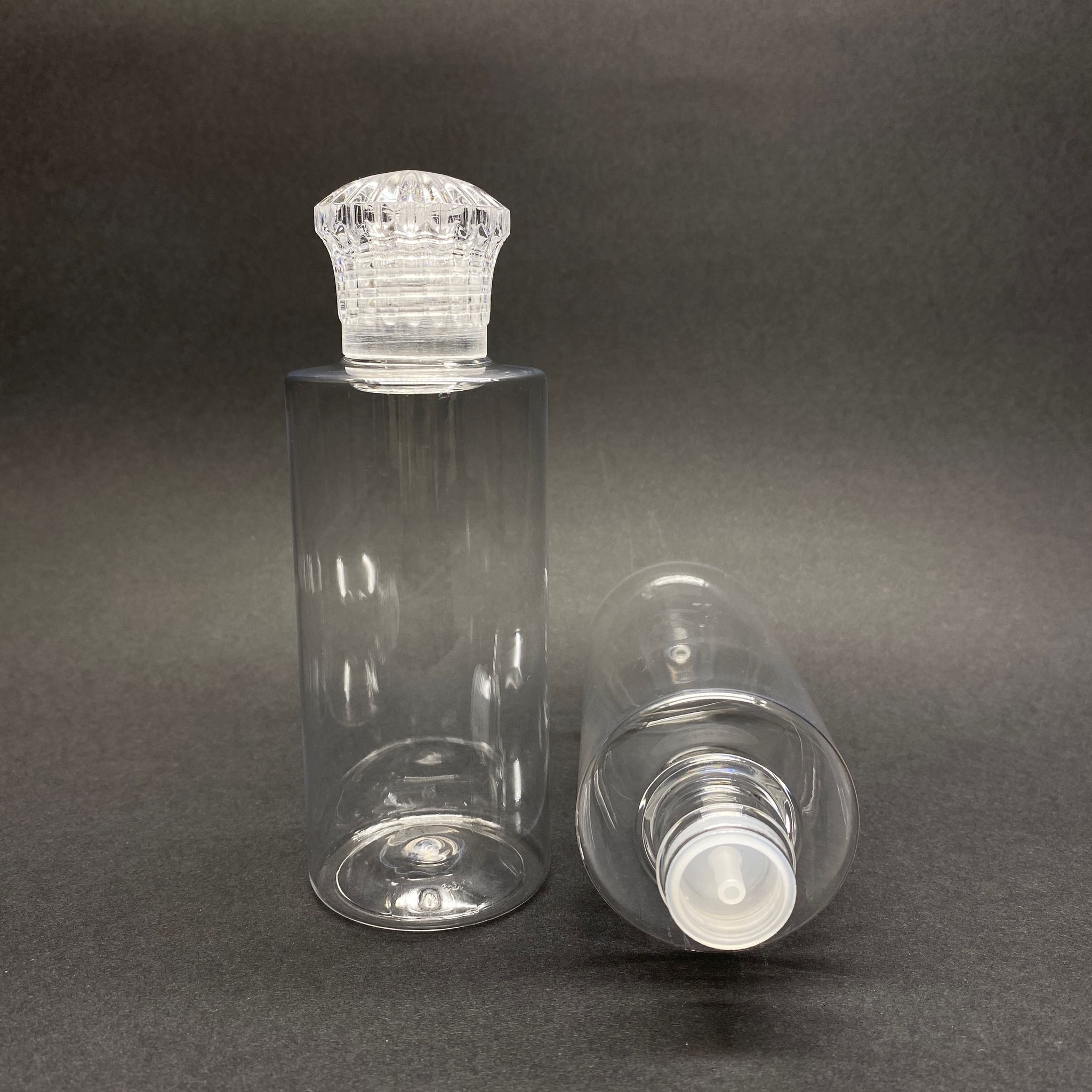 200 CC SİLİNDİR KESKİN KÜT MODEL SERT (25 GR) PET ŞİŞE - KRİSTAL KAPAKLI KOLONYA TIPALI  - AĞIZ ÇAPI 24 MM - ŞEFFAF