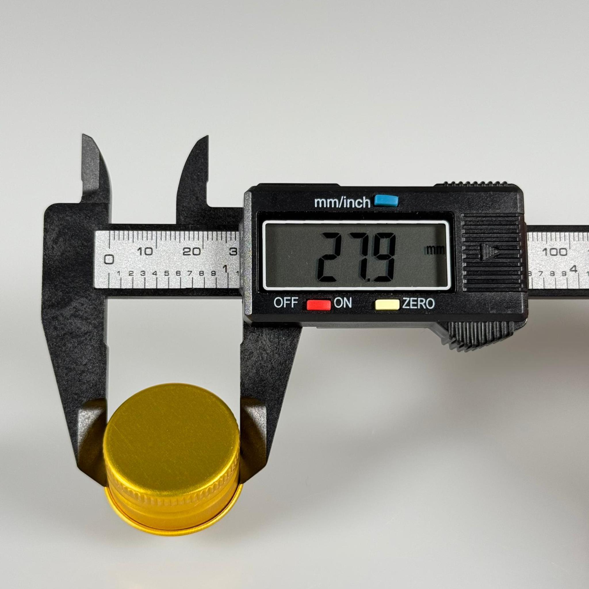 28 MM VİDALI GOLD ALÜMİNYUM METAL KAPAK SERT (COLD BREW ŞİŞE KAPAĞI - SOĞUK KAHVE ŞİŞESİ KAPAĞI)