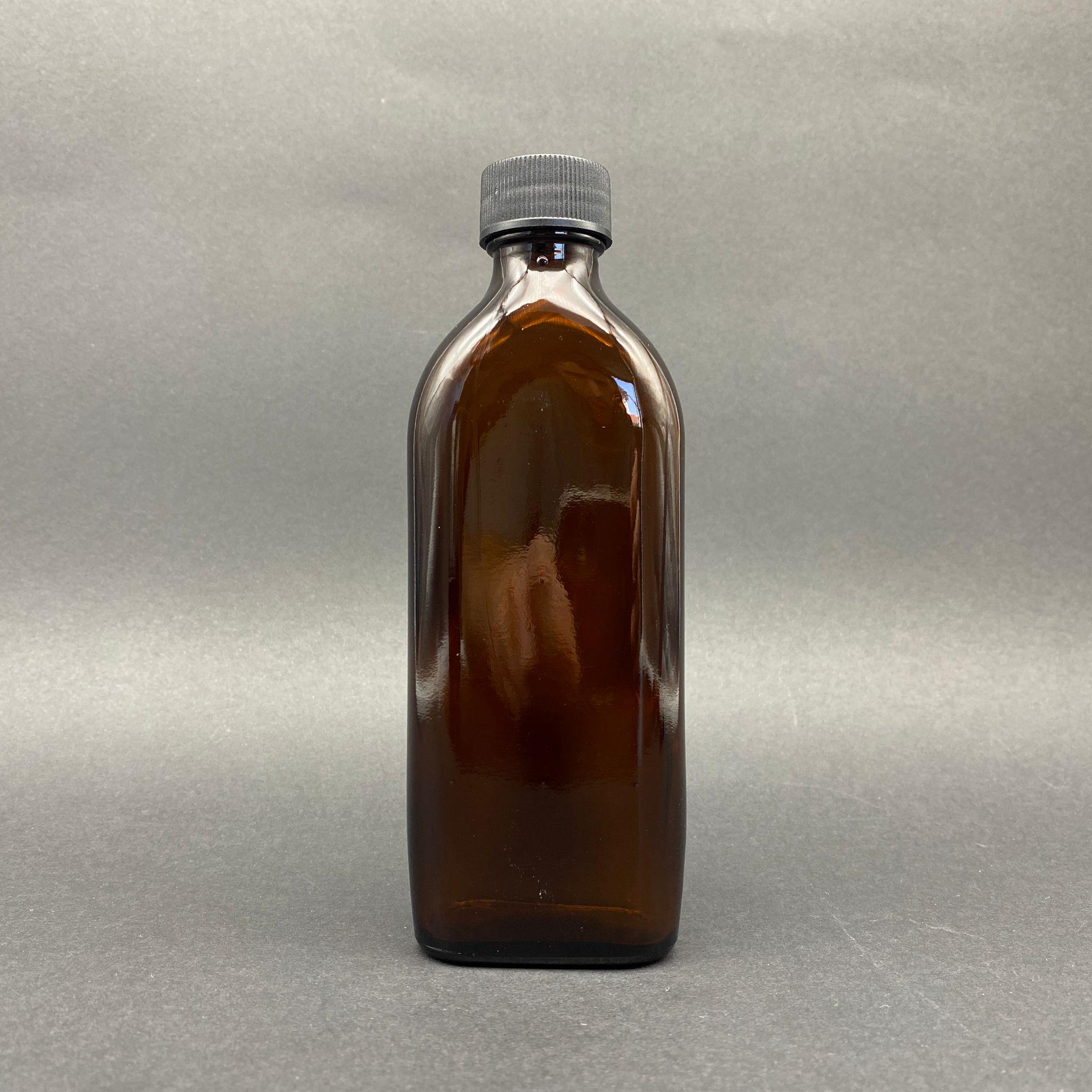 150 CC AMBER YASSI CAM ŞİŞE -SOĞUK KAHVE ŞİŞESİ- SİYAH PLASTİK KAPAKLI - 150 ML YASSI CAM ŞİŞE - COLDBREW ŞİŞESİ
