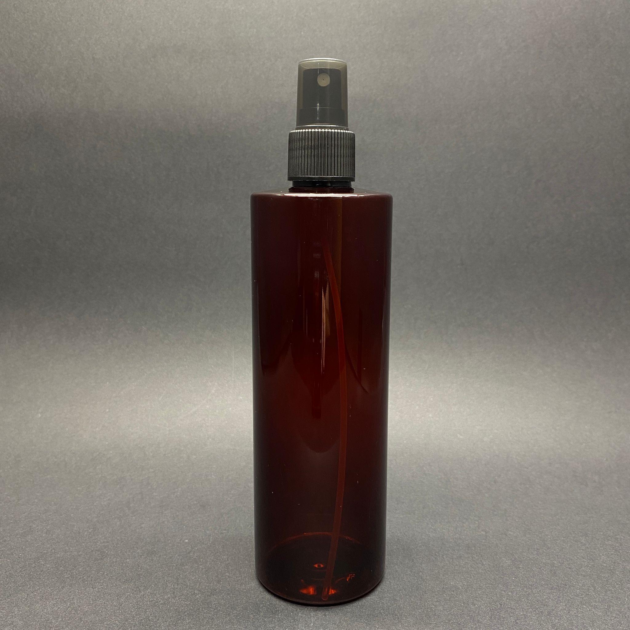 400 CC KÜT BOYUNLU SİLİNDİR PET ŞİŞE (30 GR) - SİYAH PARMAK SPREYLİ TAKIM  - 400 ML PLASTİK ŞİŞE - AMBER