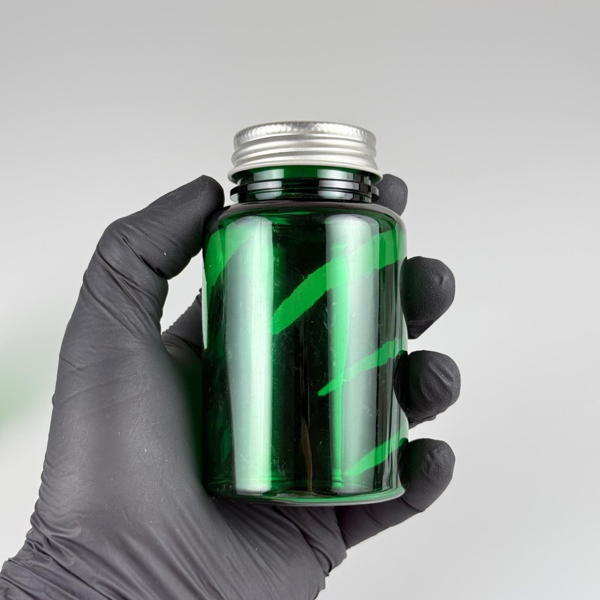 150 CC YEŞİL PET PUDRA ŞİŞESİ + GÜMÜŞ METAL KAPAKLI + PUDRA TIPALI TAKIM - 150 ML PUDRA KUTUSU, EKO TUZLUK