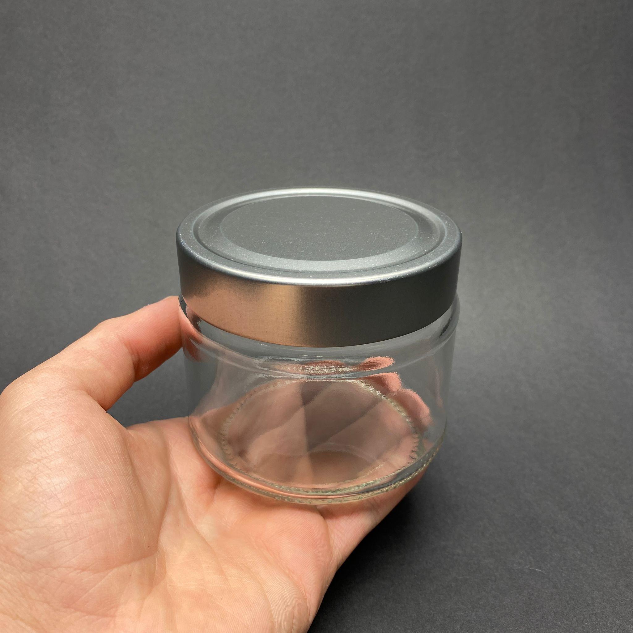 300 CC CAM KAVANOZ (SİLME HACİM 330 ML) - DERİN GÜMÜŞ LÜKS METAL KAPAKLI - 300 ML CAM KAVANOZ - MAGNOLİA KAVANOZU - PAŞABAHÇE