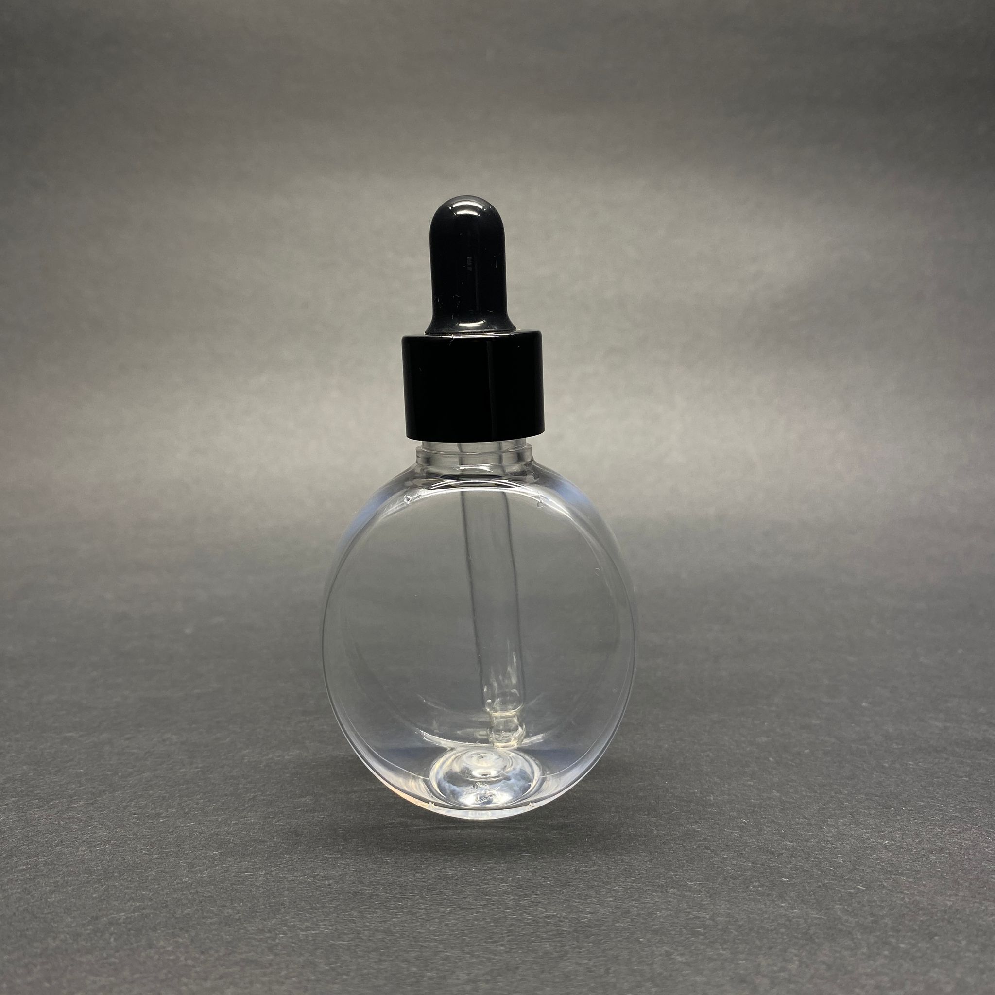 40 CC YUVARLAK TOP PET ŞİŞE - SİYAH SİYAH CAM DAMLALIKLI TAKIM - 40 ML ŞEFFAF PET ŞİŞE