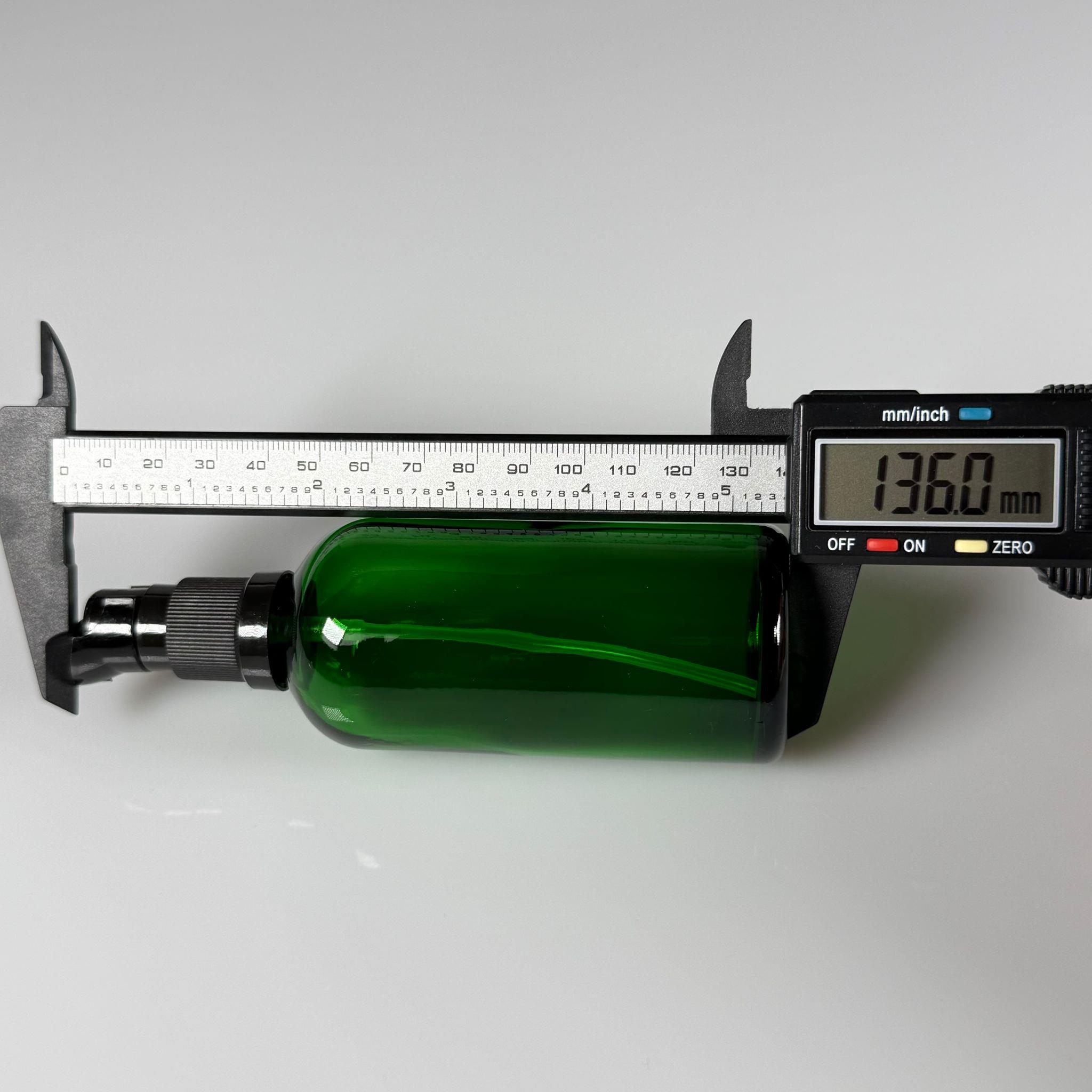 100 CC YEŞİL CAM ŞİŞE - SIZDIRMAZ ETEKLİ SİYAH LOSYON POMPALI TAKIM - 100 ML LOSYON ŞİŞESİ - YAĞ, KREM GİBİ YOĞUN KIVAMLI SIVILAR İÇİN CAM AMBALAJ