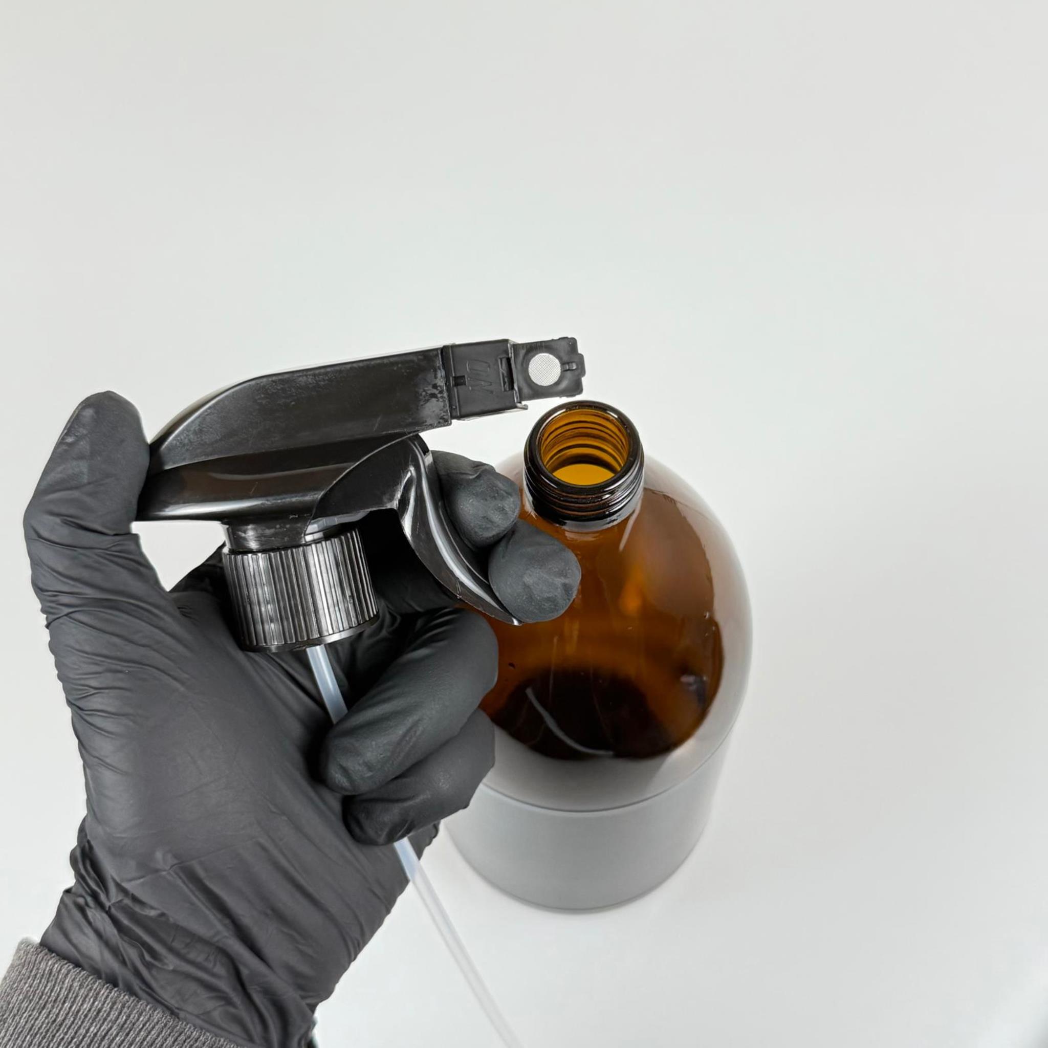 1000 CC AMBER TOMBUL ÖZEL SERİ CAM ŞİŞE - SİYAH TETİK TRİGER KÖPÜK YAPICI SPREYLİ - 1000 ML CAM ECZA ŞİŞESİ - KAHVERENGİ CAM FISFIS ŞİŞE