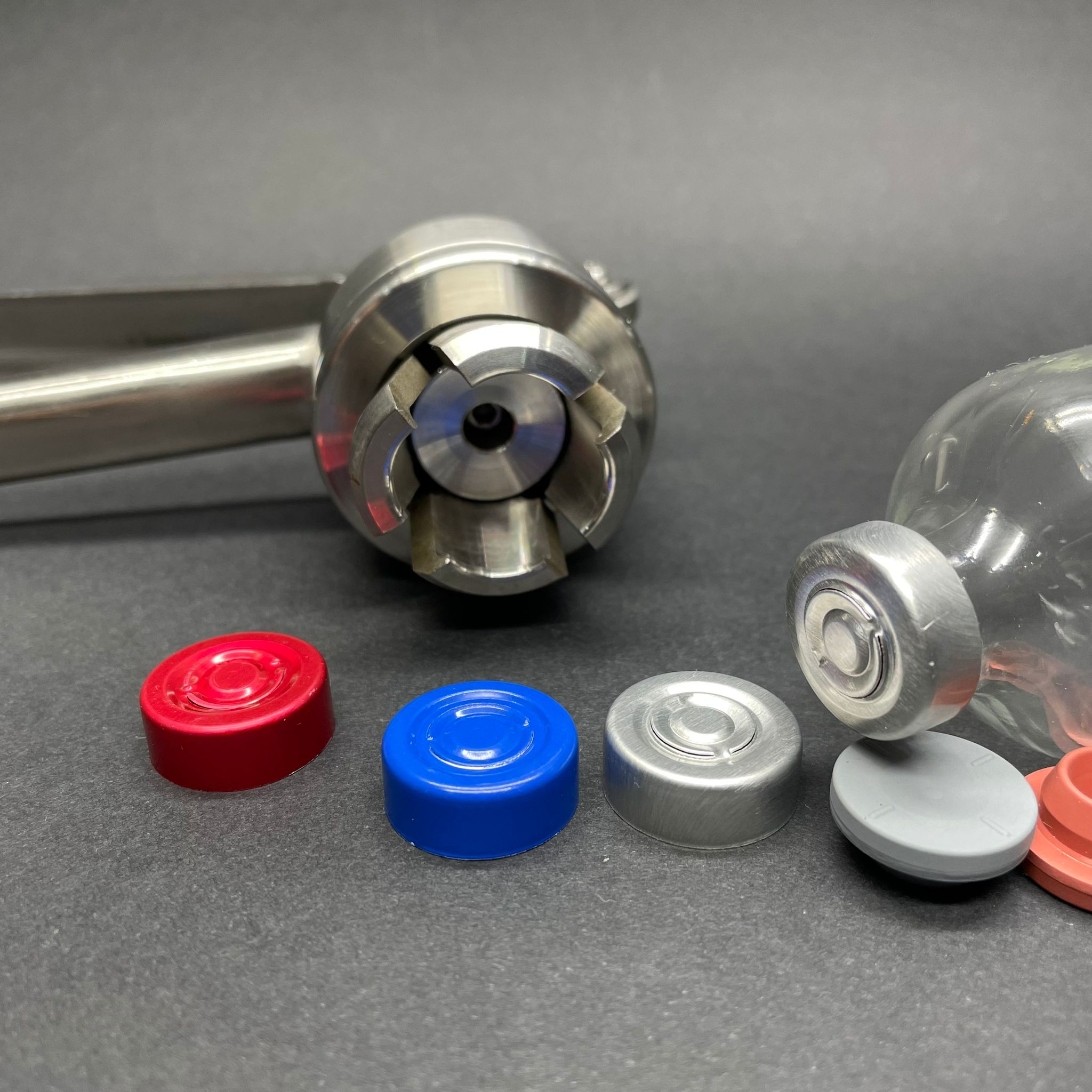 FLİP OFF FLAKON KAPATMA PENSESİ 20 MM (ÜSTÜ METAL İÇİN) - PENİSİLİN ŞİŞESİ KAPATMAK İÇİN APARAT - Paslanmaz Çelik Manuel Flakon Crimper