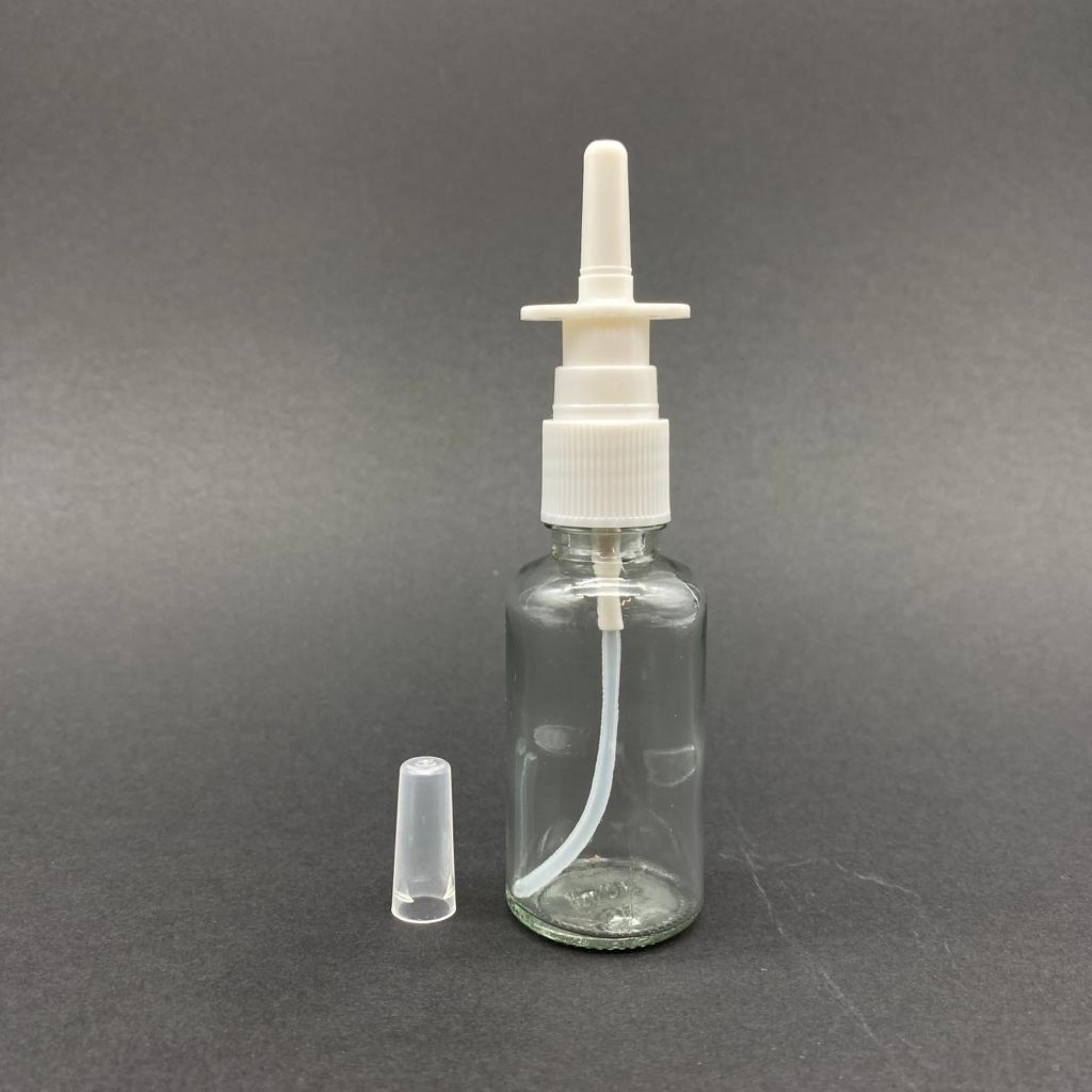 30 CC CAM ŞİŞE - BEYAZ NAZAL BURUN SPREYLİ TAKIM - 30 ML BURUN SPREYLİ CAM ŞİŞE