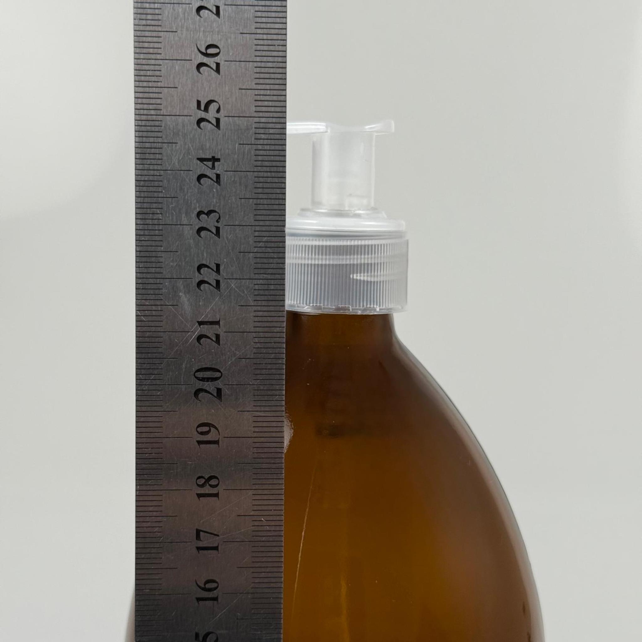 1000 CC AMBER TOMBUL ÖZEL SERİ CAM ŞİŞE - ŞEFFAF POMPALI - 1000 ML CAM ECZA ŞİŞESİ - KAHVERENGİ