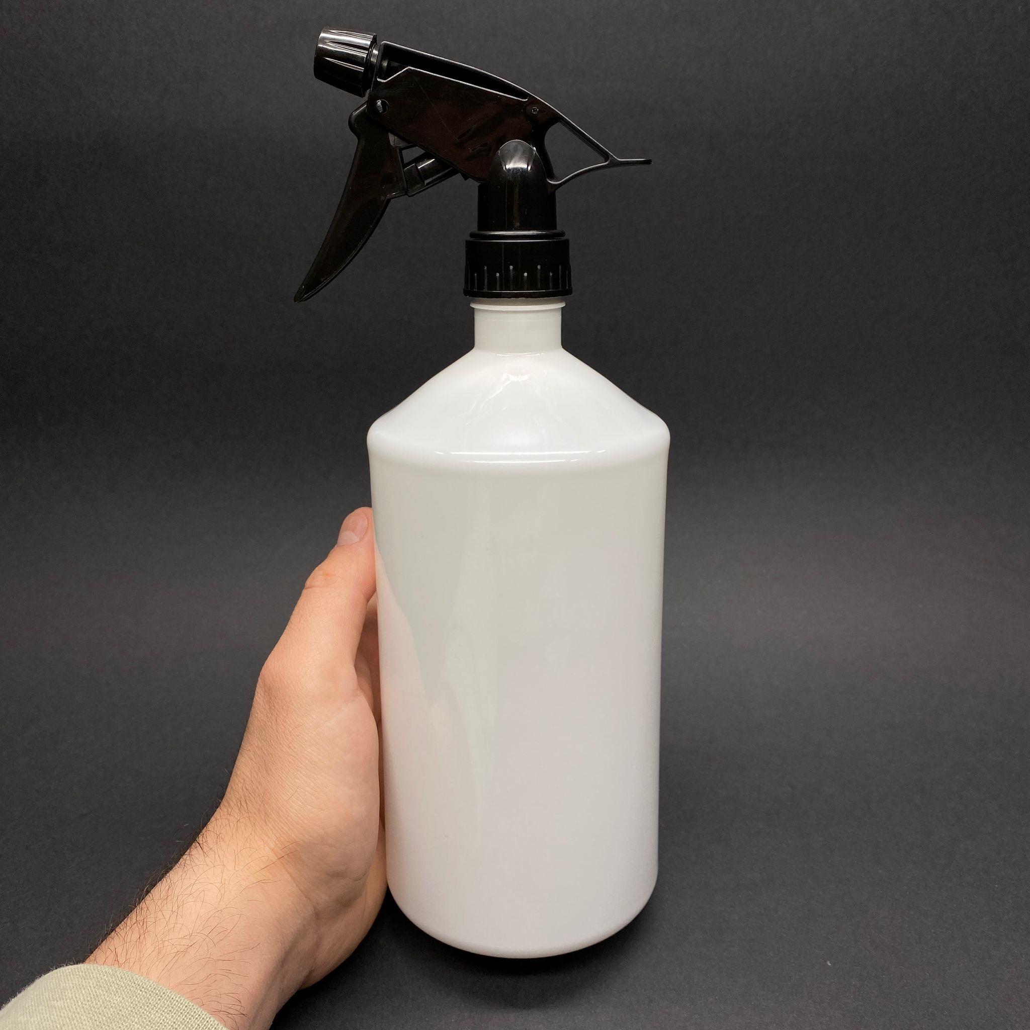 950 CC PET OTO TEMİZLİK ŞİŞESİ (BEYAZ) - DOZAJLI KİMYASALA DAYANIKLI TRİGER SPREYLİ  - 950 ML BOŞ SPREYLİ PLASTİK ŞİŞE