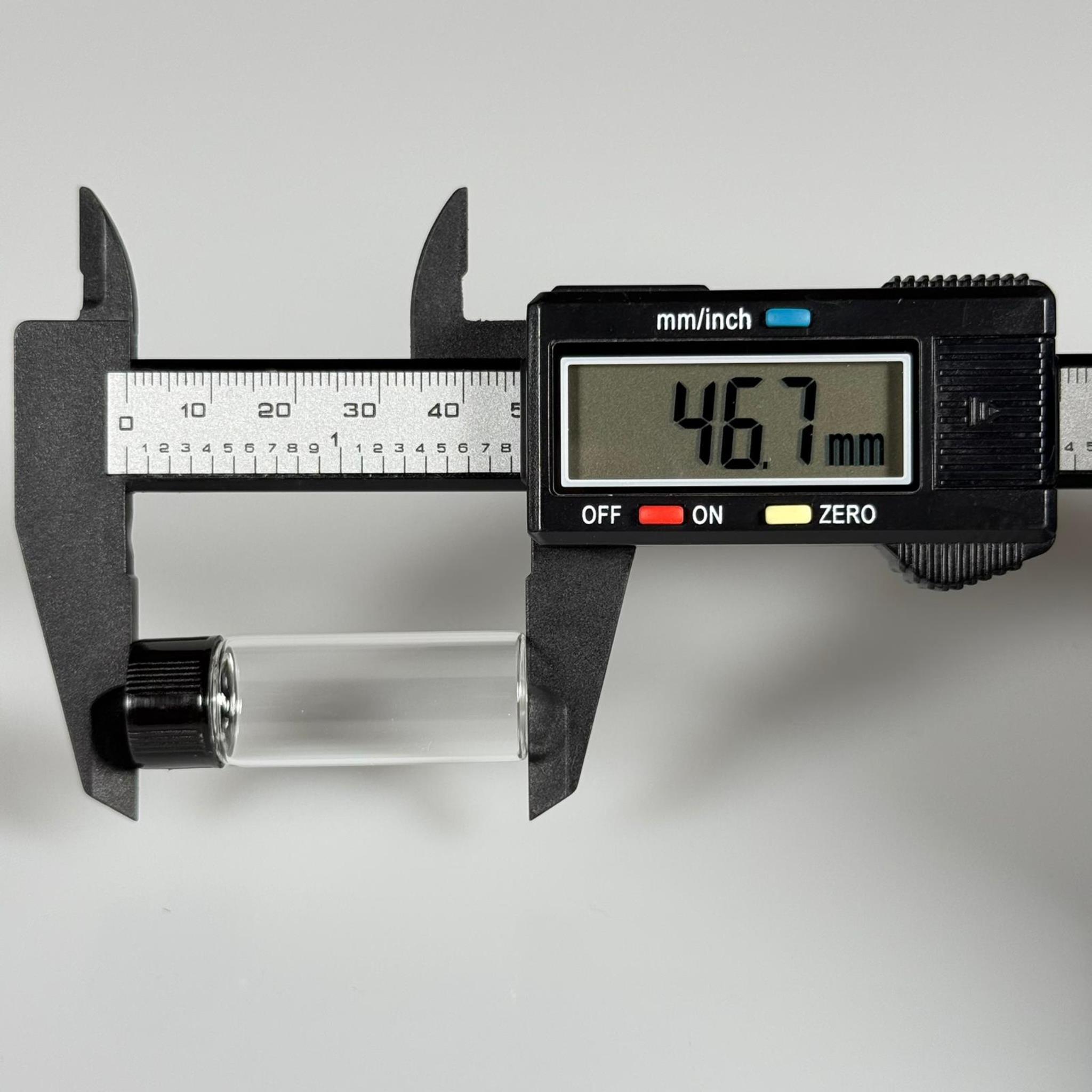 5 CC ŞEFFAF CAM ŞİŞE - SİYAH KAPAKLI - 5 ML KAPAKLI CAM ŞİŞE