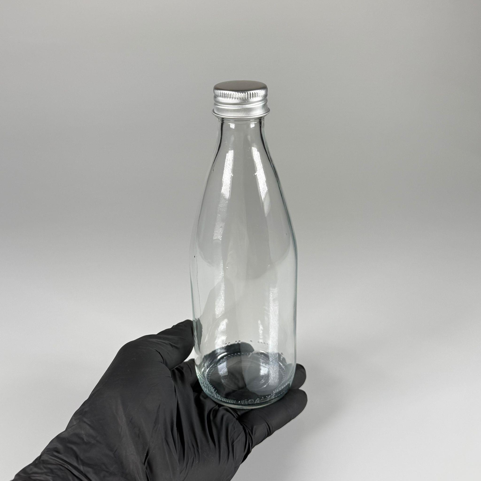 330 ML LÜKS CAM SU ŞİŞESİ - 330 CC BOŞ CAM SU ŞİŞELERİ - GÜMÜŞ ALÜMİNYUM METAL KAPAKLI (ELLE AÇILIP KAPANABİLİR) - RESTORAN, CAFE, OTEL VS İÇİN PREMİUM CAM ŞİŞE