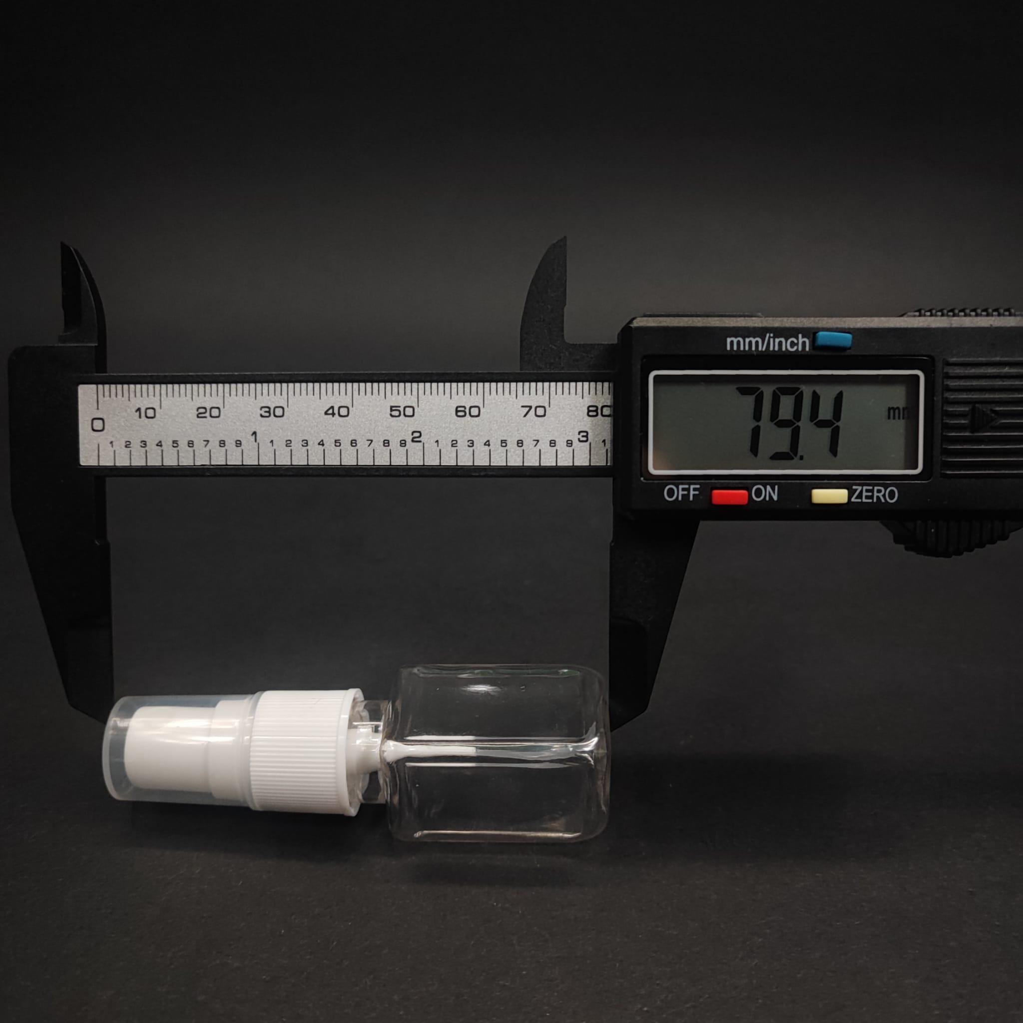 10 CC ŞEFFAF KARE PET ŞİŞE - BEYAZ SPREYLİ TESTER 10 ML PLASTİK ŞİŞE