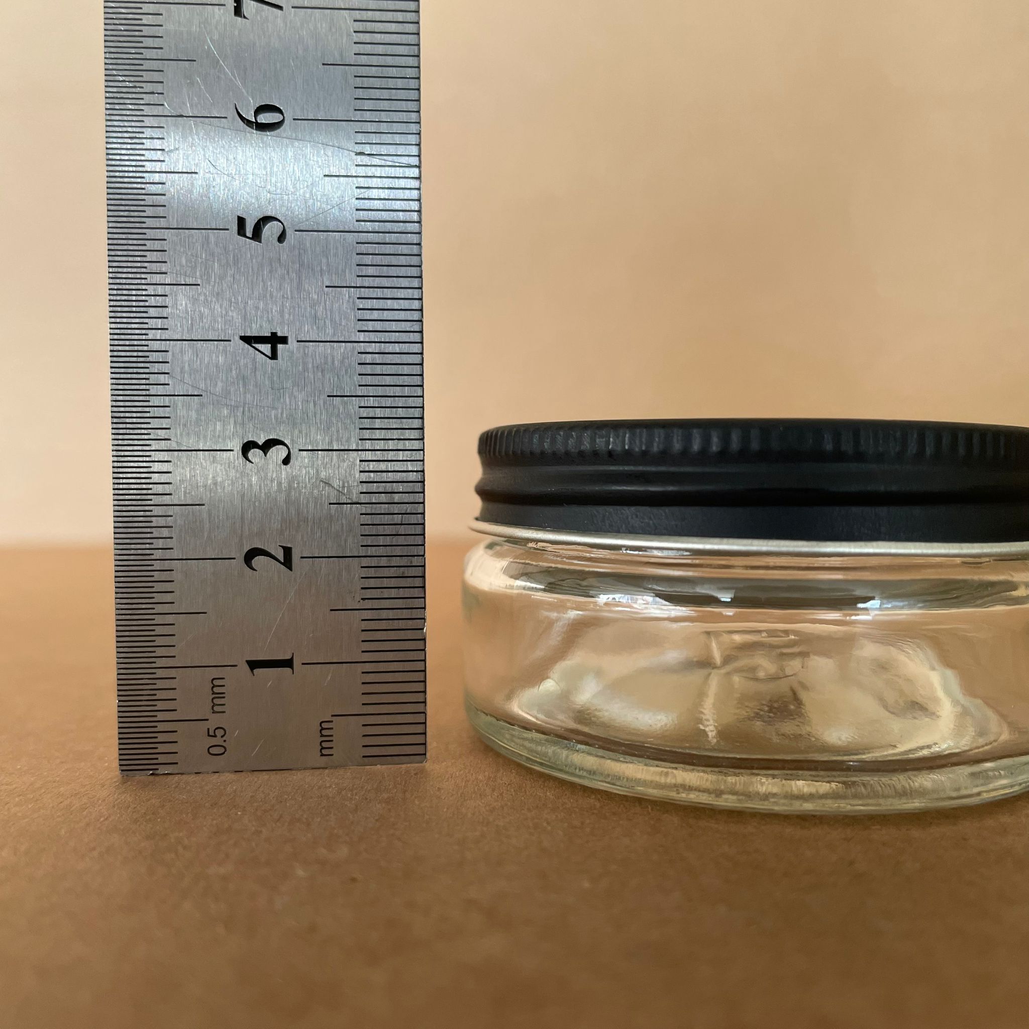 50 CC CAM KREM KAVANOZU - MAT SİYAH METAL KAPAKLI - 50 ML PAŞABAHÇE CAM KREM KAVANOZU - PAŞABAHÇE MUM KAVANOZLARI