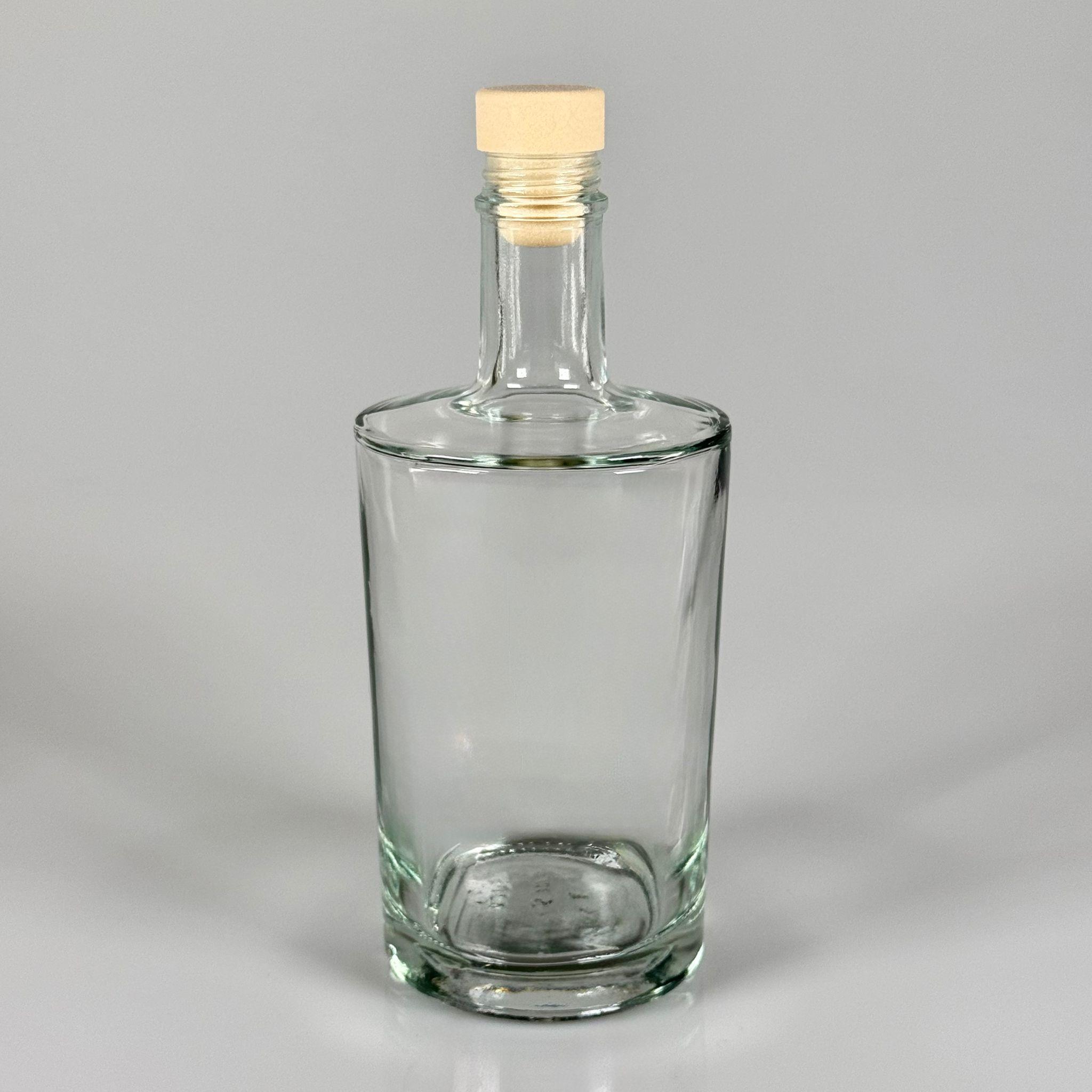 500 CC LÜKS KALIN DİPLİ CAM ŞİŞE + AHŞAP GÖRÜNÜMLÜ SENTETİK MANTAR TIPA - 500 ML TIPALI CAM ŞİŞE