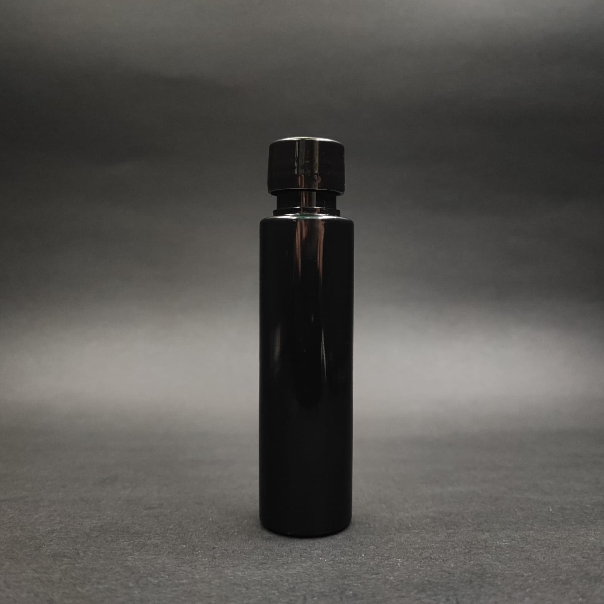 35 CC SİYAH PLASTİK UZUN ŞİŞE + KENDİNDEN CONTALI SIZDIRMAZ SİYAH KAPAK - 35 ML KAPAKLI PET ŞİŞE