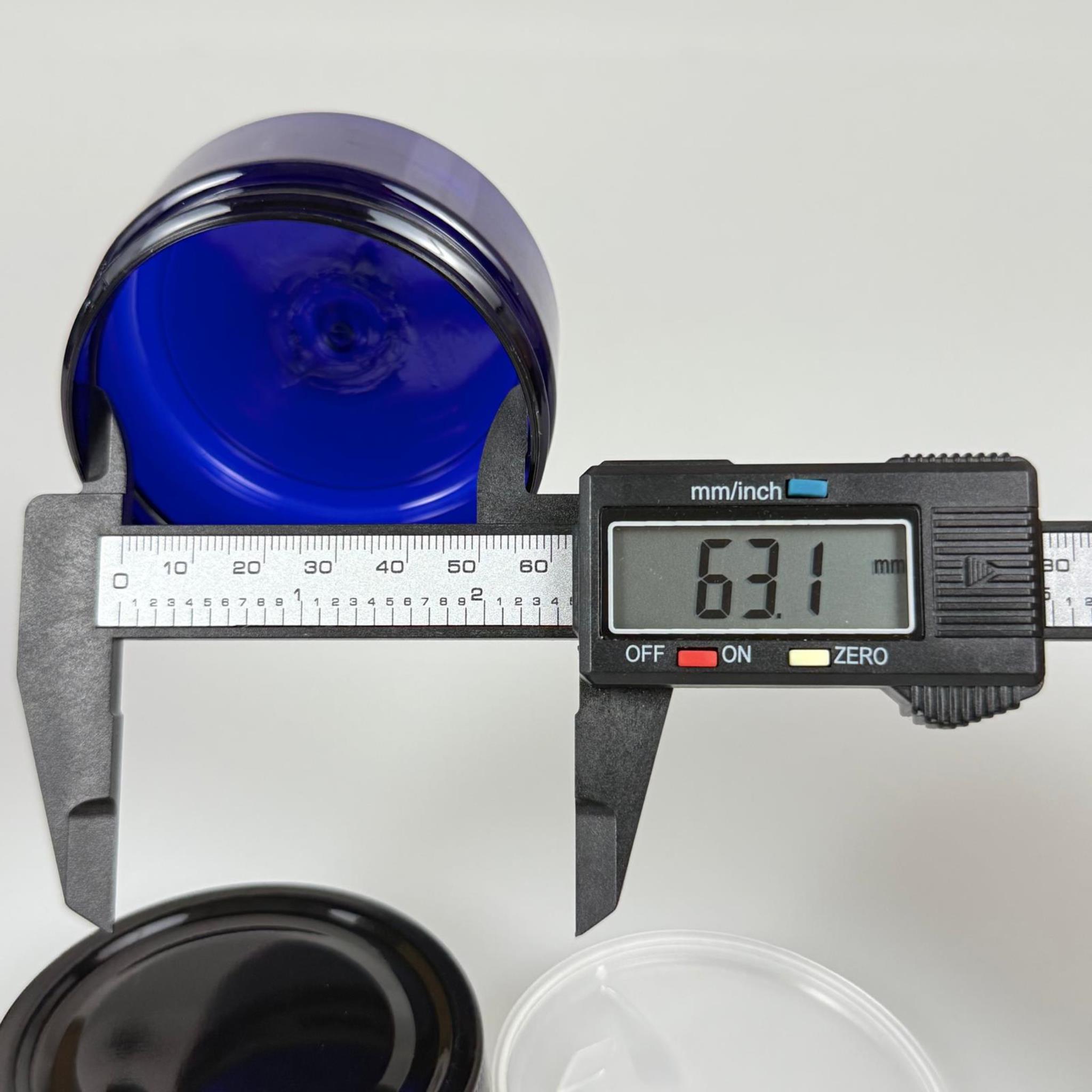 100 ML SERT PET KAVANOZ + SİYAH METAL KAPAK + İÇ TIPA - 100 CC KALIN MAVİ PLASTİK KAVANOZ SİYAH METAL KAPAKLI İÇ TIPALI TAKIM - KREM KAVANOZLARI