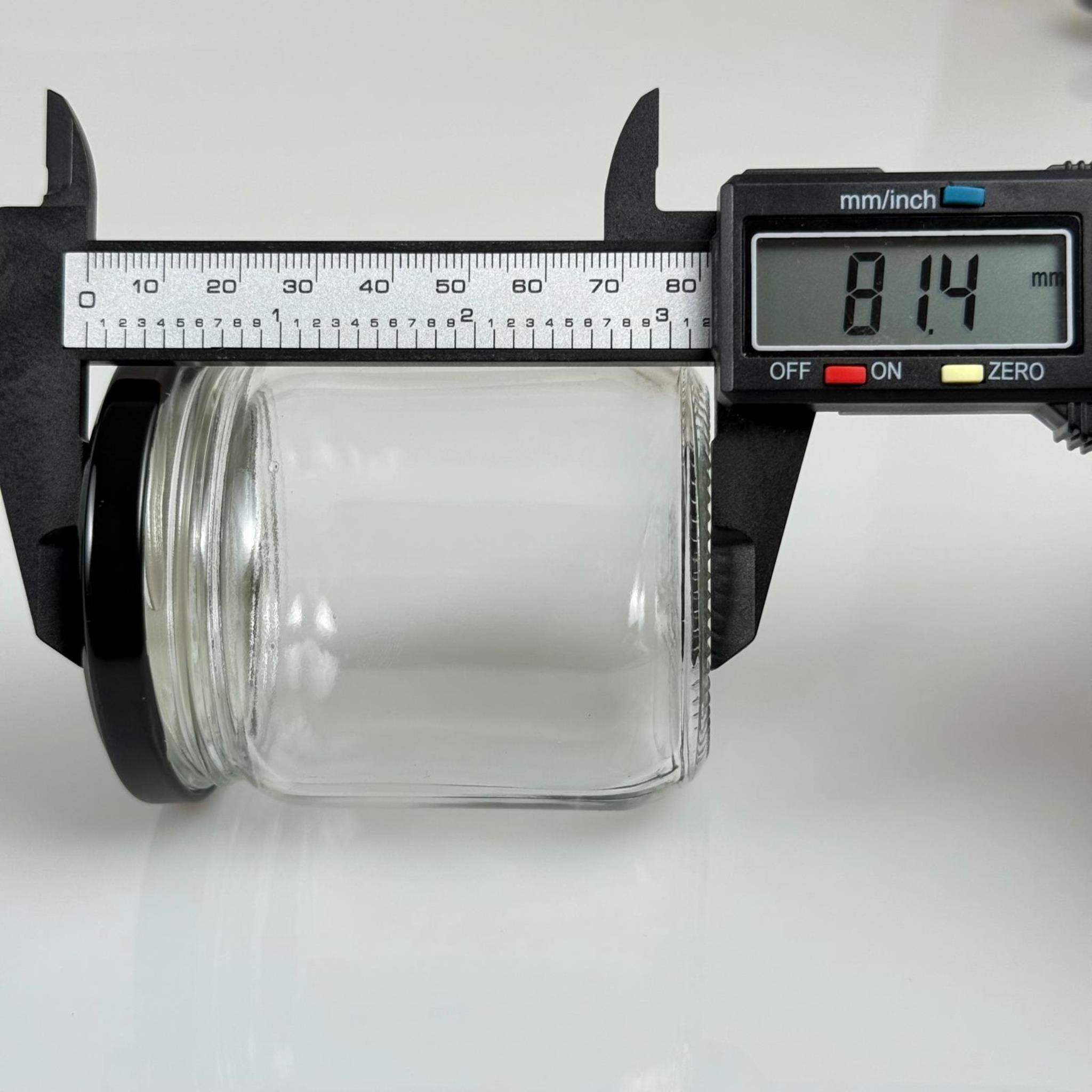 210 CC CAM KAVANOZ - SİYAH METAL KAPAKLI - 210 ML CAM KAVANOZ