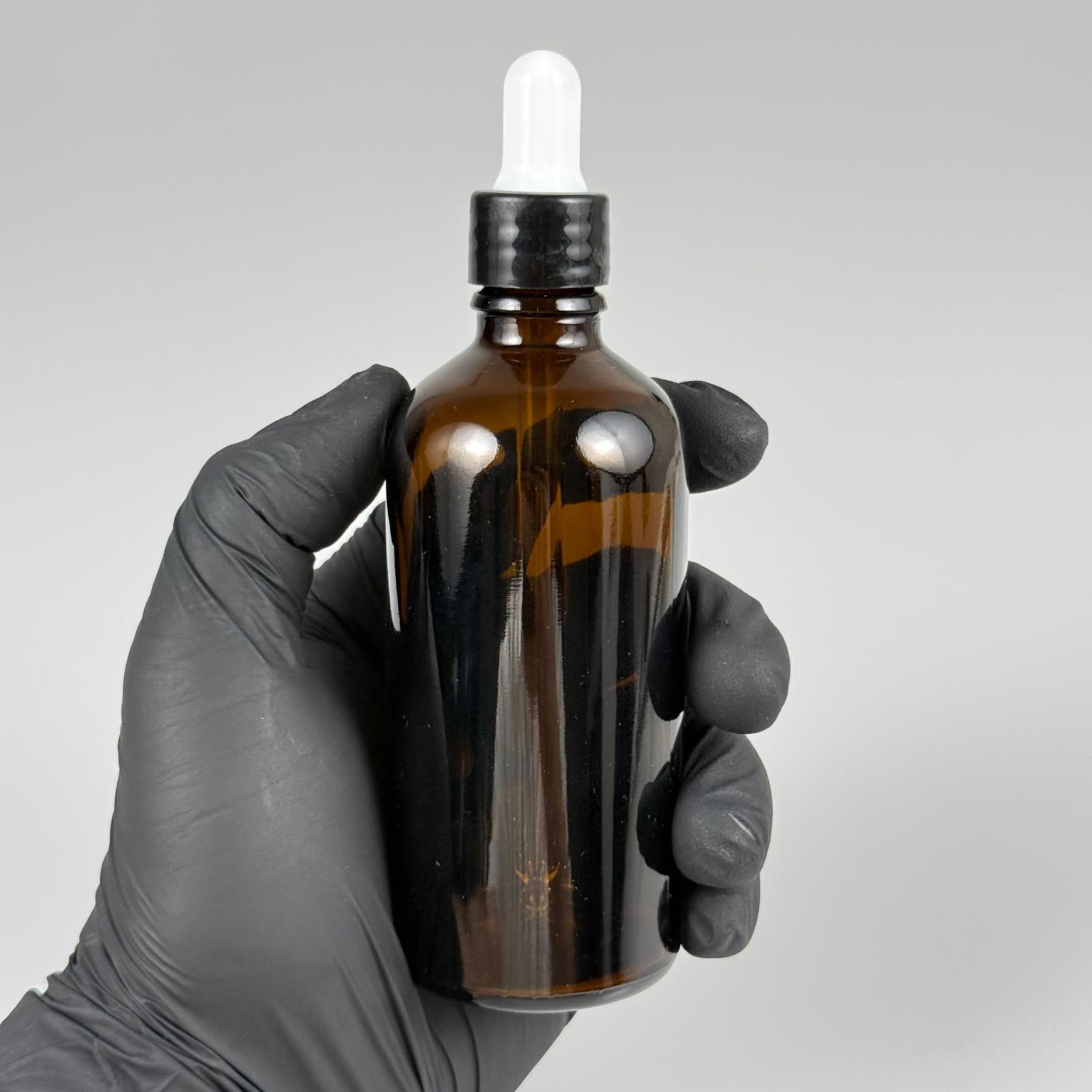 100 CC AMBER CAM DAMLALIKLI ŞİŞE - BEYAZ EMZİK + SİYAH  DÜZ KAPAK + CAM PİPET TAKIM - 100 ML KAHVERENGİ DAMLALIKLI ŞİŞE SETİ