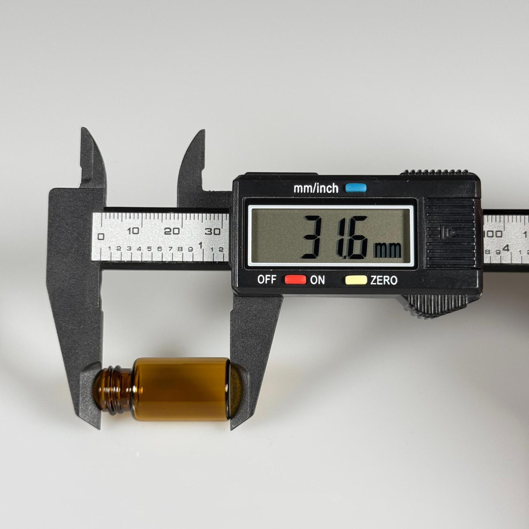 3 CC AMBER CAM ŞİŞE - 14 MM VİDALI AĞIZ - KAPAKSIZ 3 ML CAM ŞİŞE