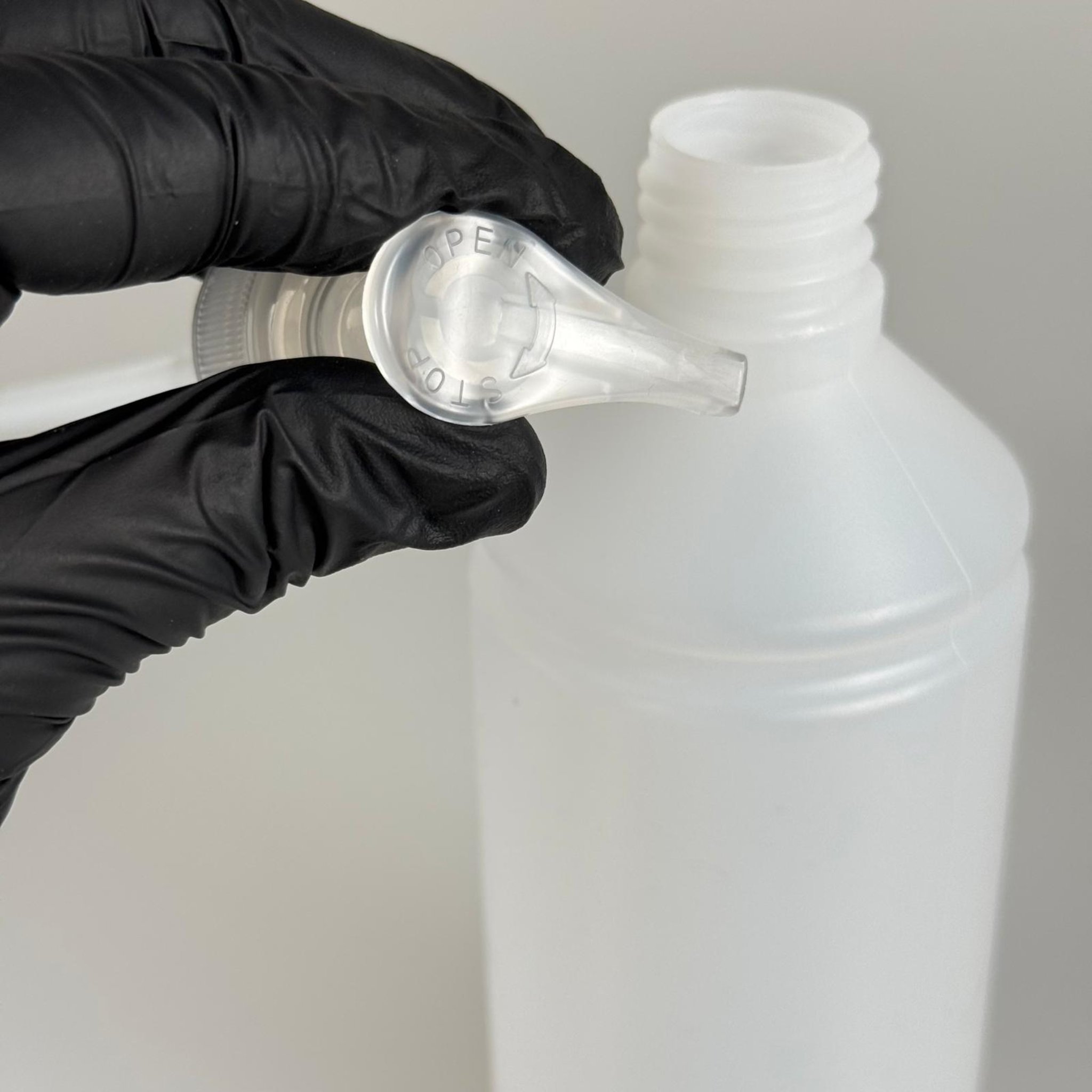 500 CC TİNER ŞİŞESİ - ŞEFFAF SIVI SABUN POMPALI - 500 ML KİMYASALA DAYANIKLI PLASTİK ŞİŞE - 0,5 LT POLİETİLEN ŞİŞE