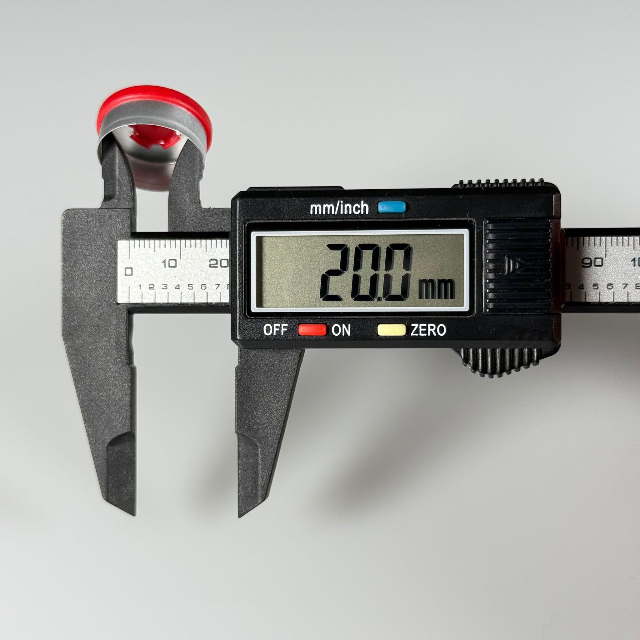 PENİSİLİN ALÜMİNYUM FLAKON KAPAK ÜSTÜ DÜZ KIRMIZI - 20 MM DÜZ RENKLİ FLİP-OFF KAPAK