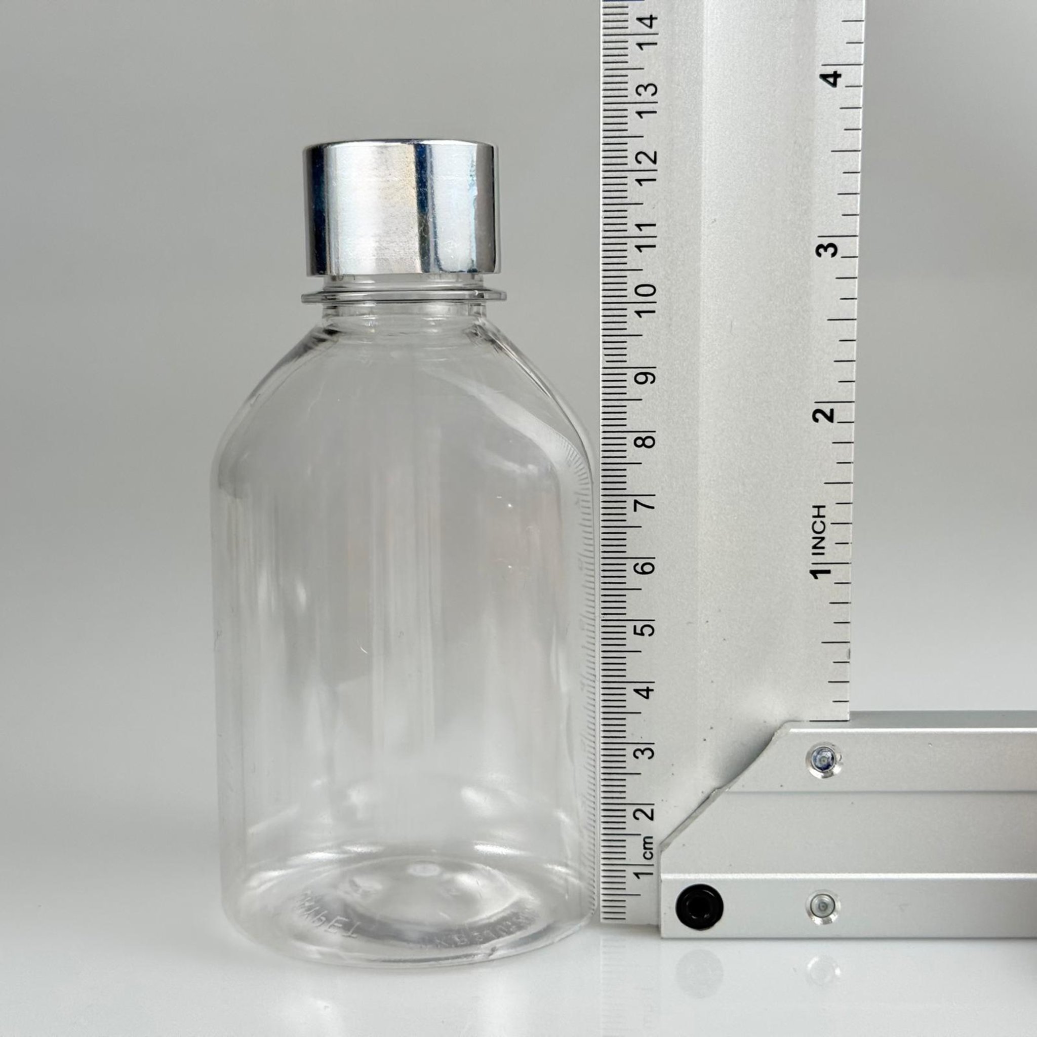 250 CC TOMBUL MODEL ŞEFFAF PET ŞİŞE + ALÜMİNYUM KAPLAMALI GÜMÜŞ KAPAKLI TAKIM - 250 ML PET ŞİŞE