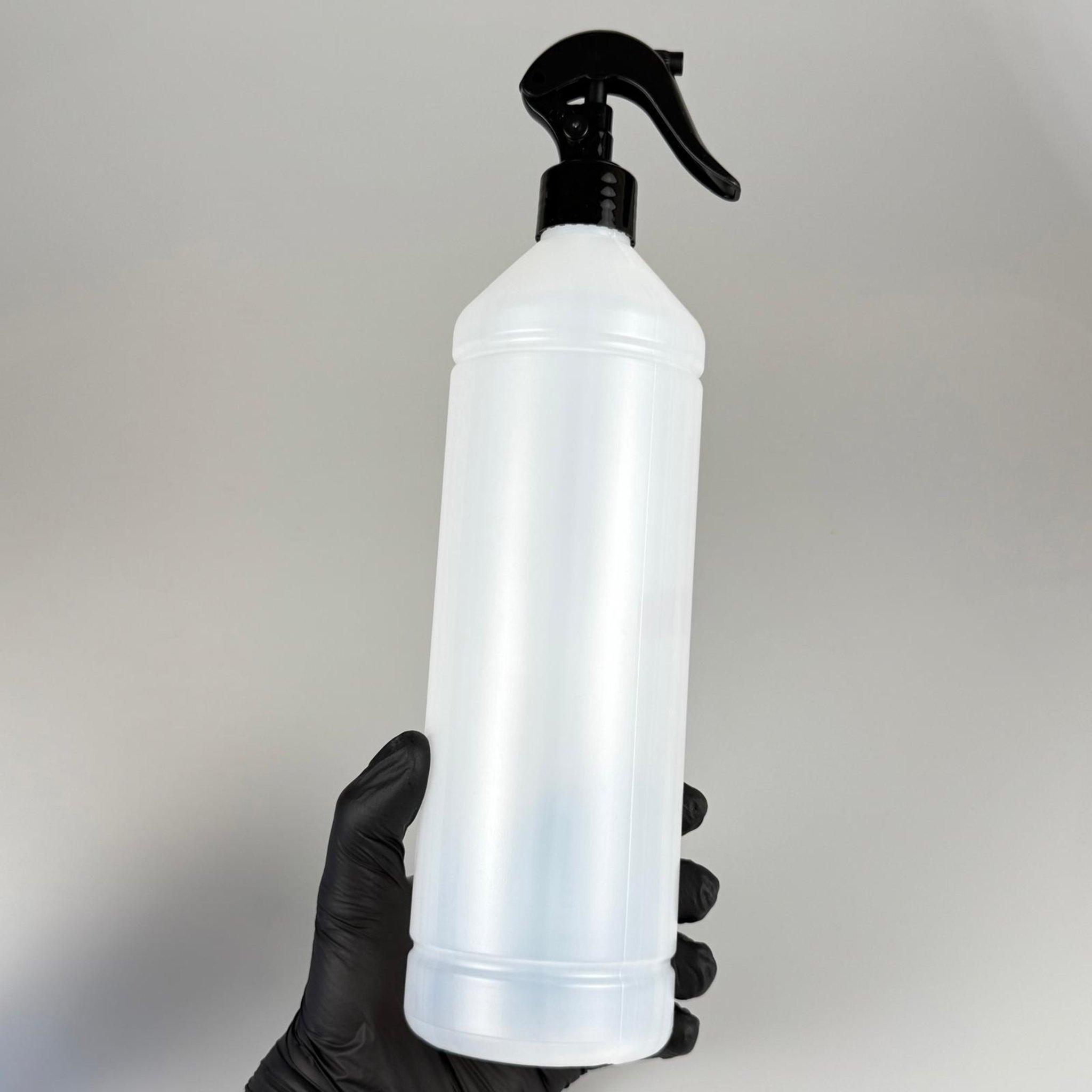 1000 CC TİNER ŞİŞESİ - SİYAH TRİGER TETİK SPREYLİ (DUMAN PÜSKÜRTÜR) - 1000 ML KİMYASALA DAYANIKLI PLASTİK ŞİŞE - 1 LT POLİETİLEN ŞİŞE - UZUN